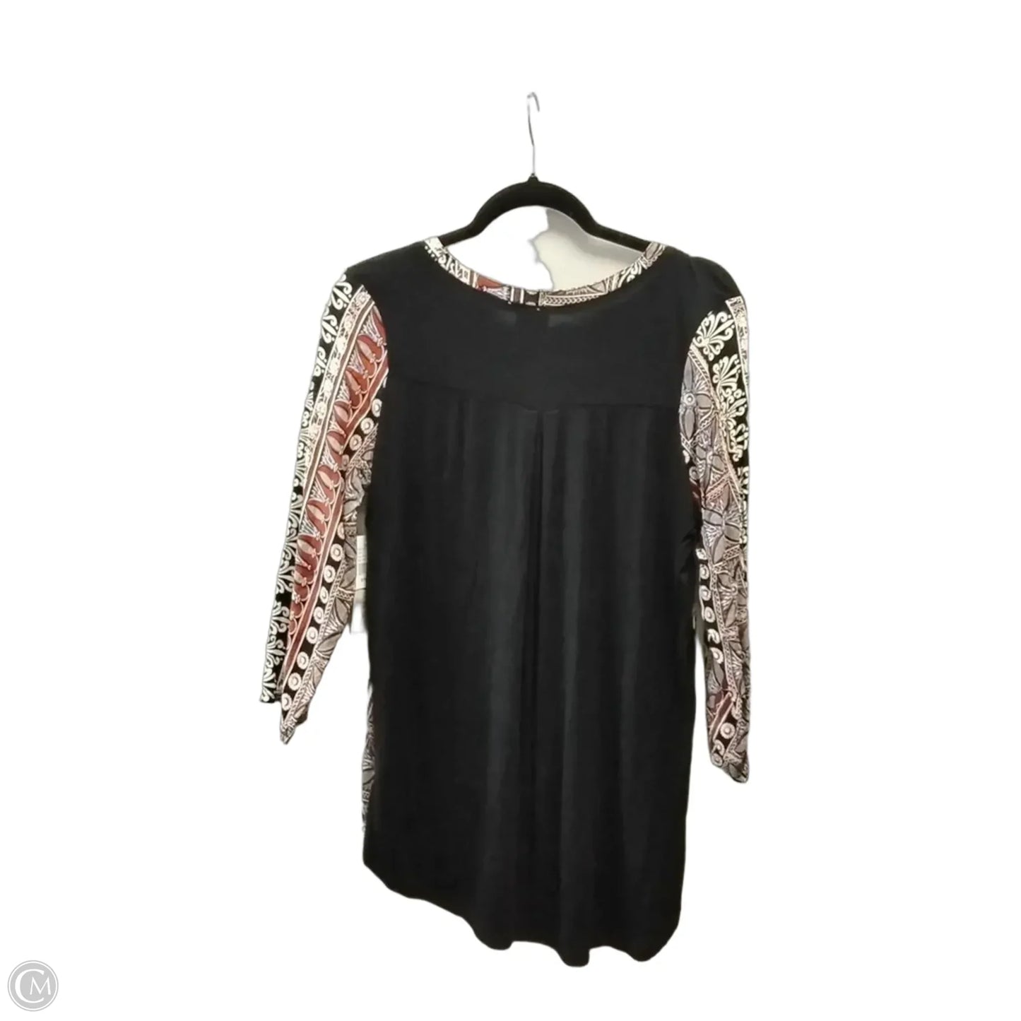 Blouse Long Sleeve By Como Vintage In Geometric Pattern, Size: S