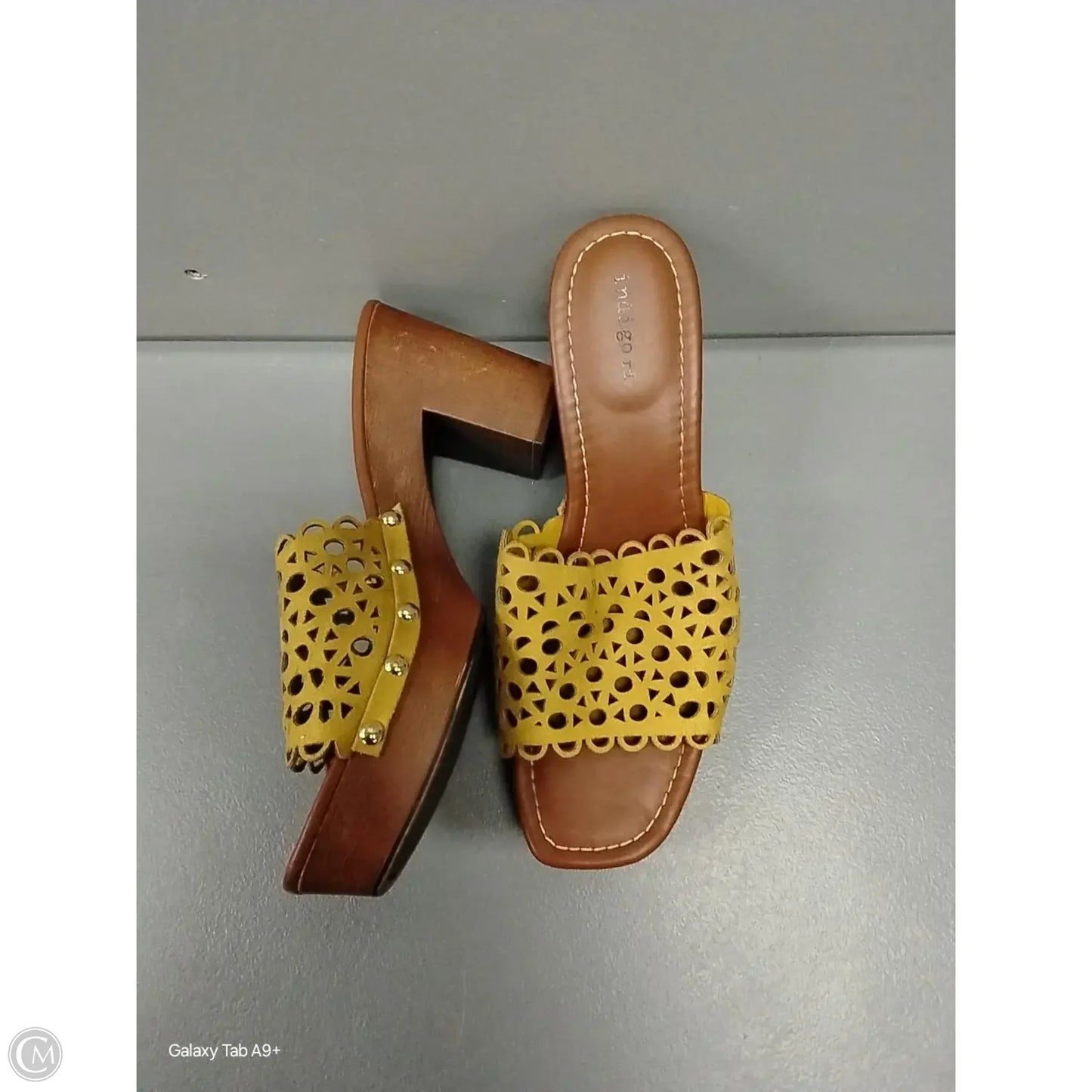 Shoes Heels Block By Indigo Rd In Yellow, Size: 9.5