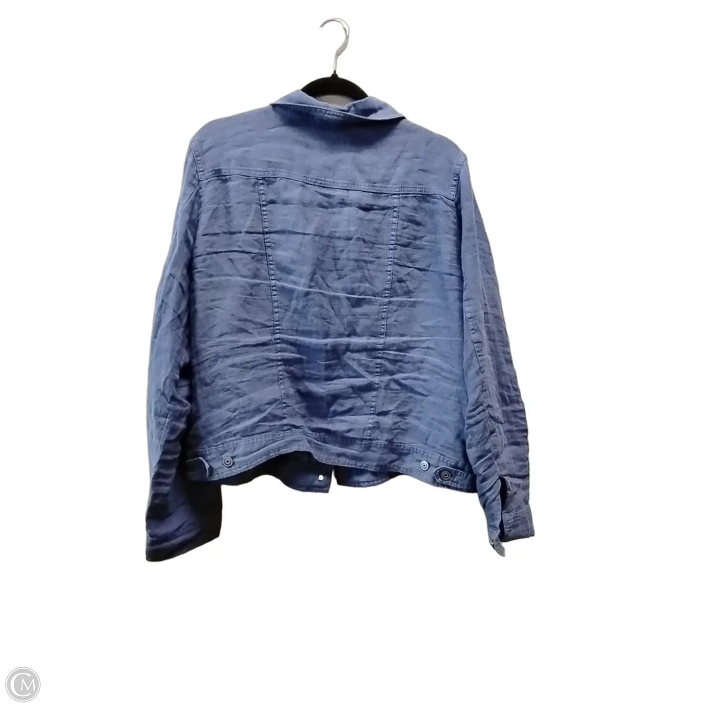 Jacket Shirt By Jones New York In Blue, Size: Xl