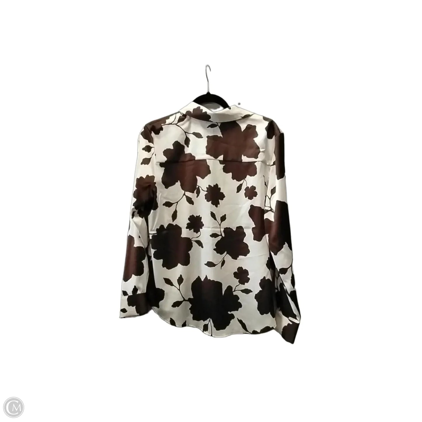 Blouse Long Sleeve By Maison Damelie In Floral Print, Size: M