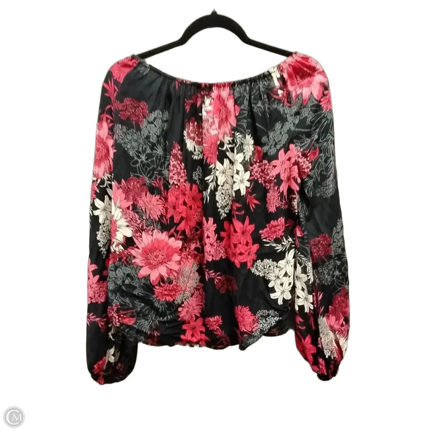 Blouse Long Sleeve By Karen Kane In Black, Size: Xs