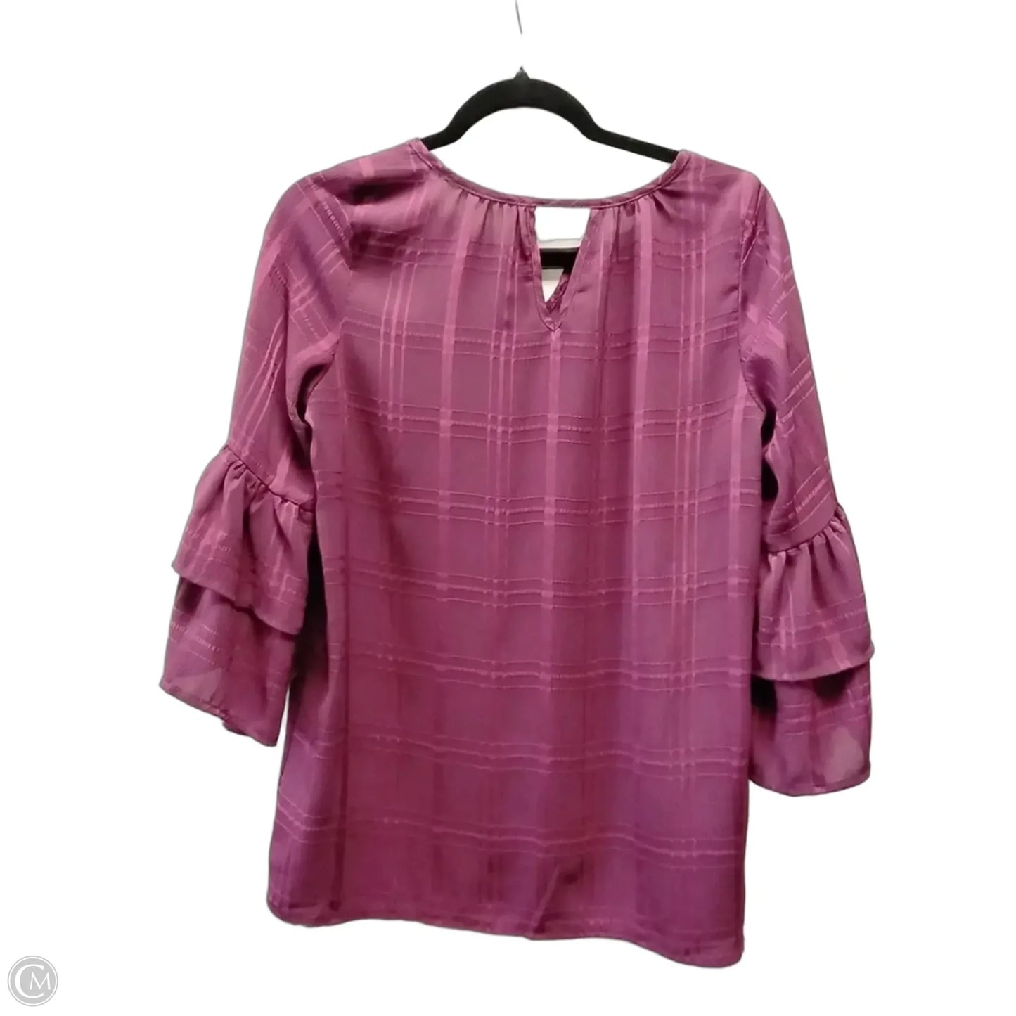 Blouse Long Sleeve By Roz And Ali In Purple, Size: S
