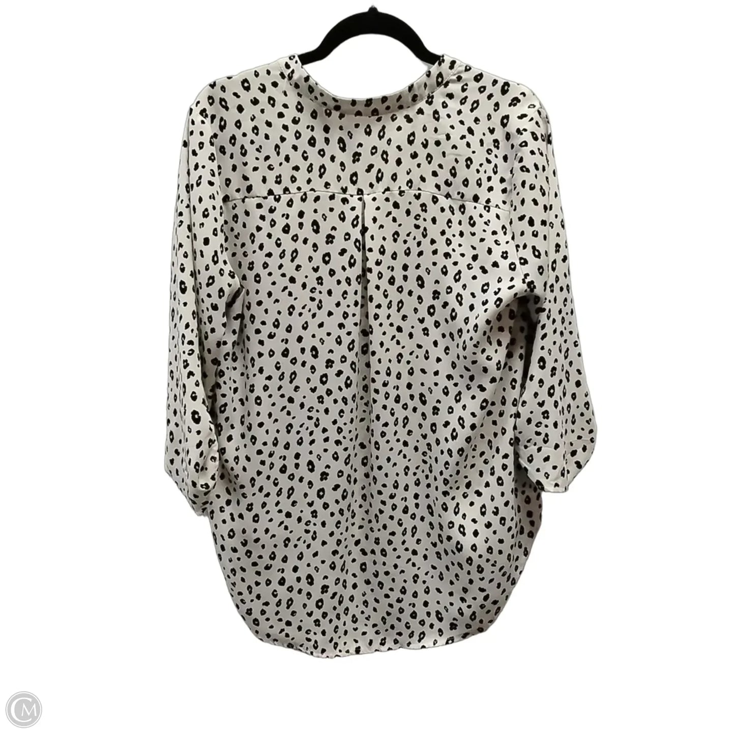 Blouse Long Sleeve By Lush In Animal Print, Size: L