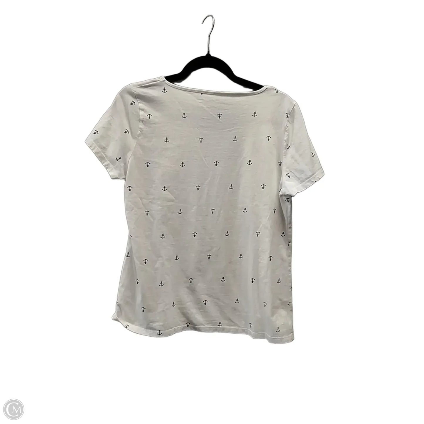 Top Short Sleeve Basic By Talbots In White, Size: M