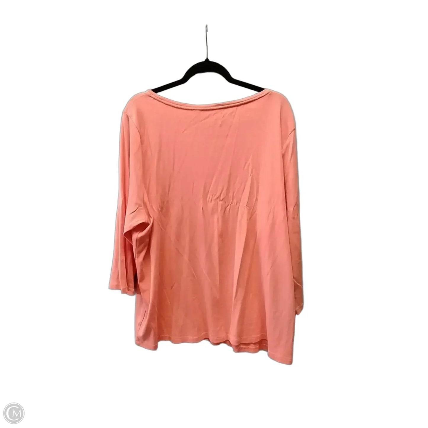 Top 3/4 Sleeve By Talbots In Orange, Size: 3x