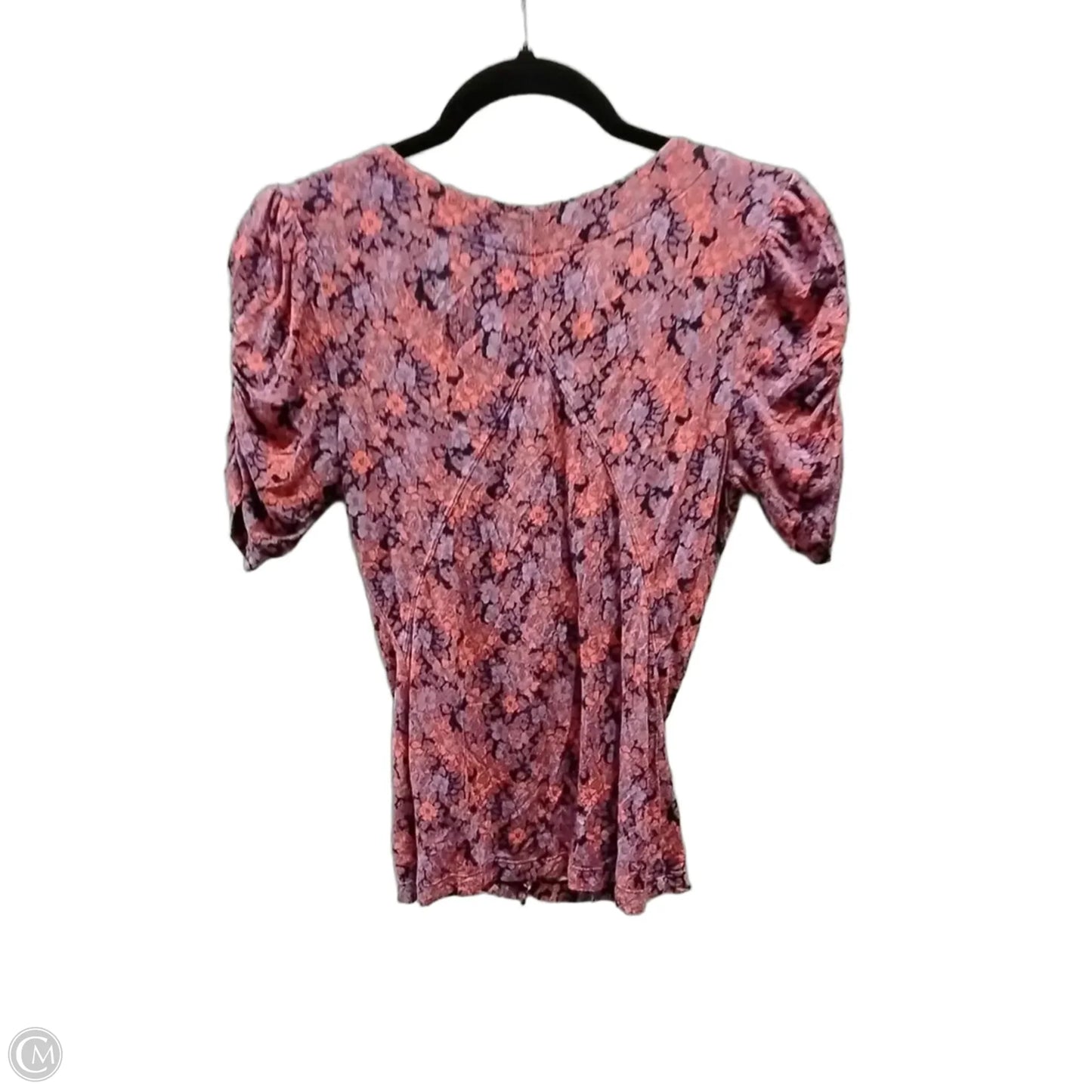 Top Short Sleeve By Free People In Floral Print, Size: M