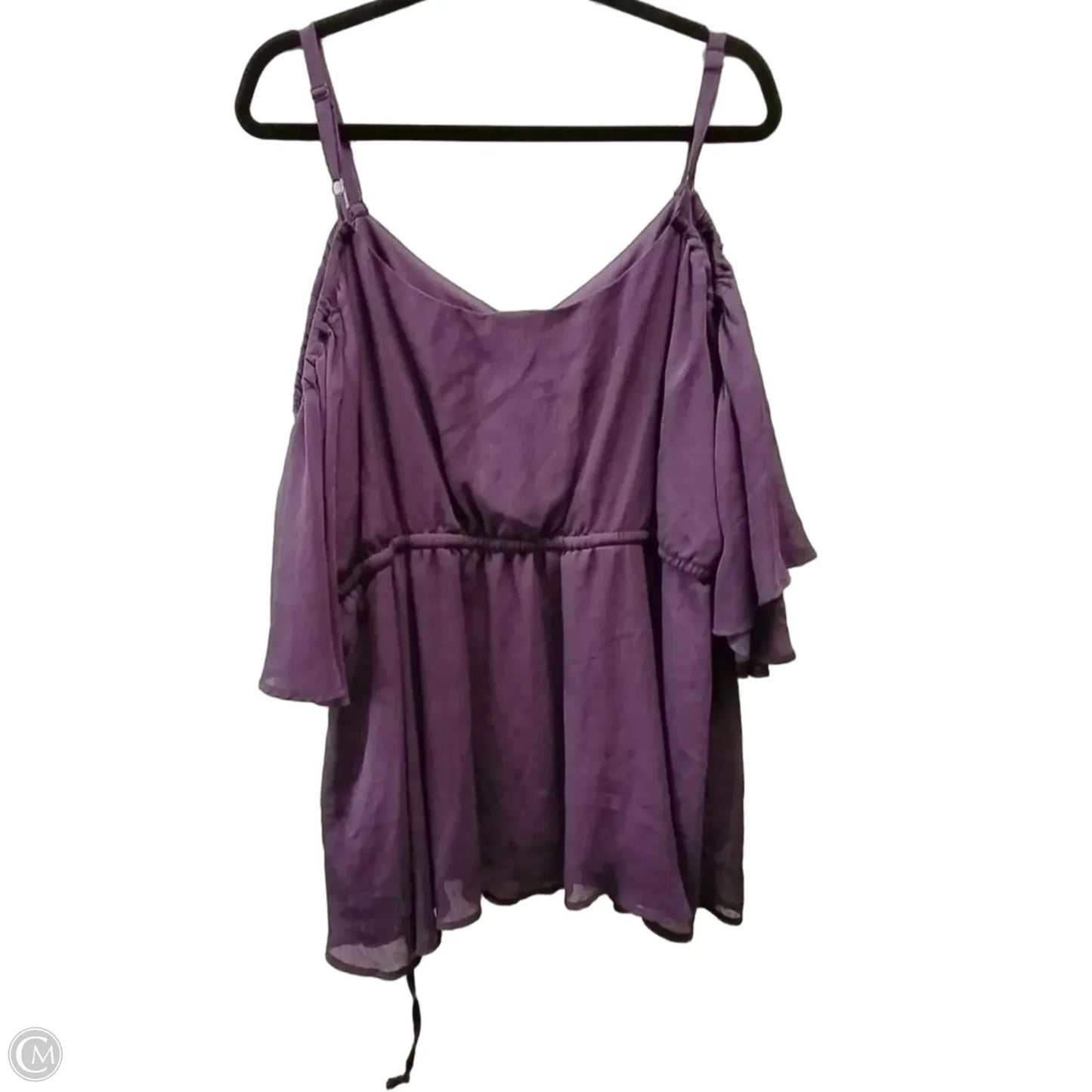 Blouse Short Sleeve By Torrid In Purple, Size: 4x