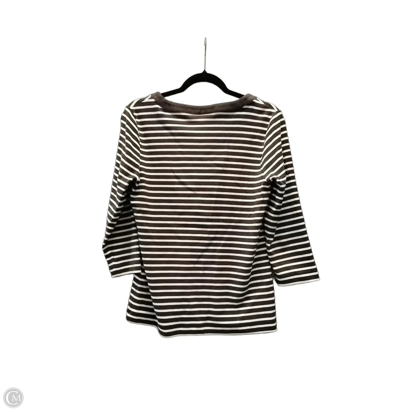 Top Long Sleeve By Chicos In Striped Pattern, Size: M
