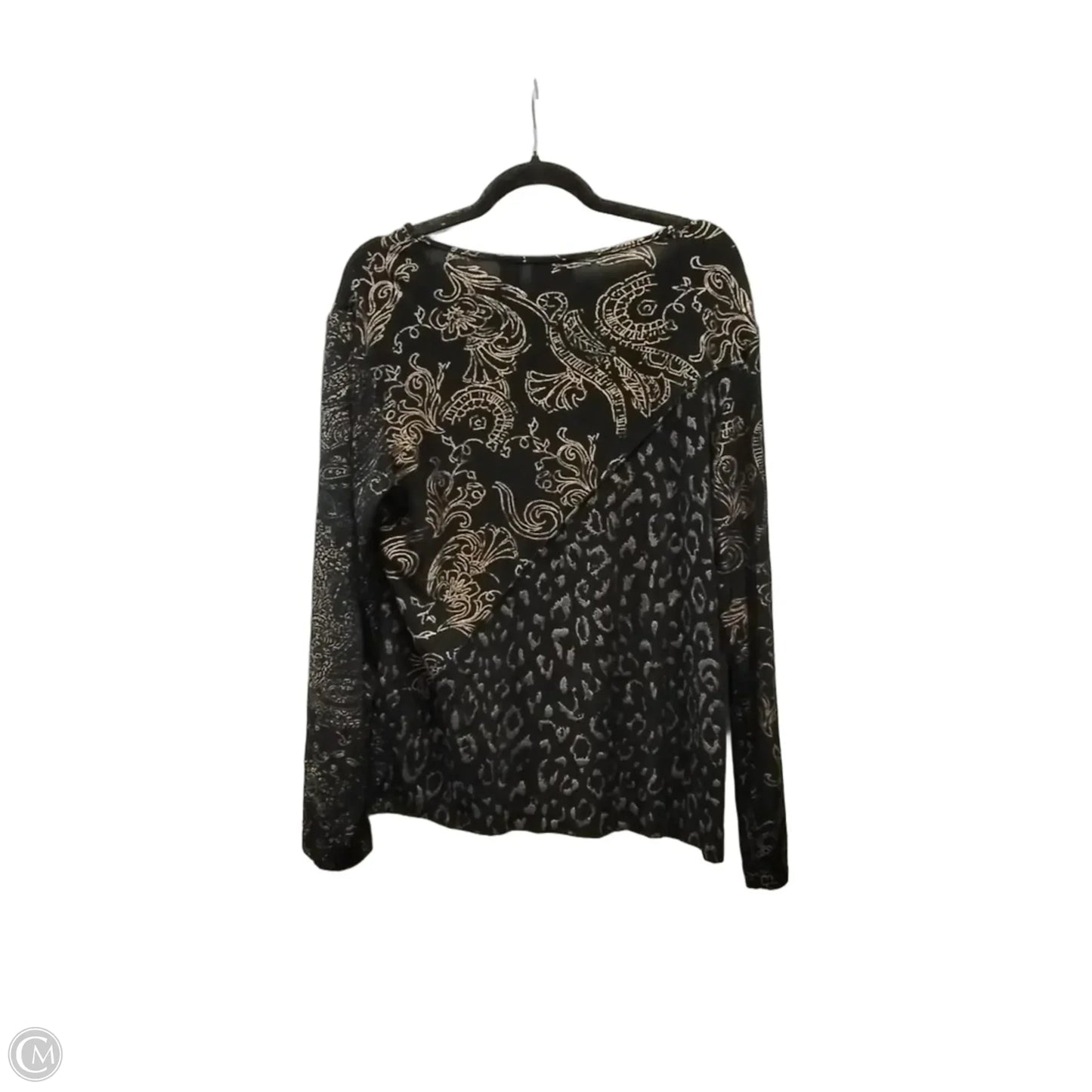 Top Long Sleeve By Chicos In Black, Size: L