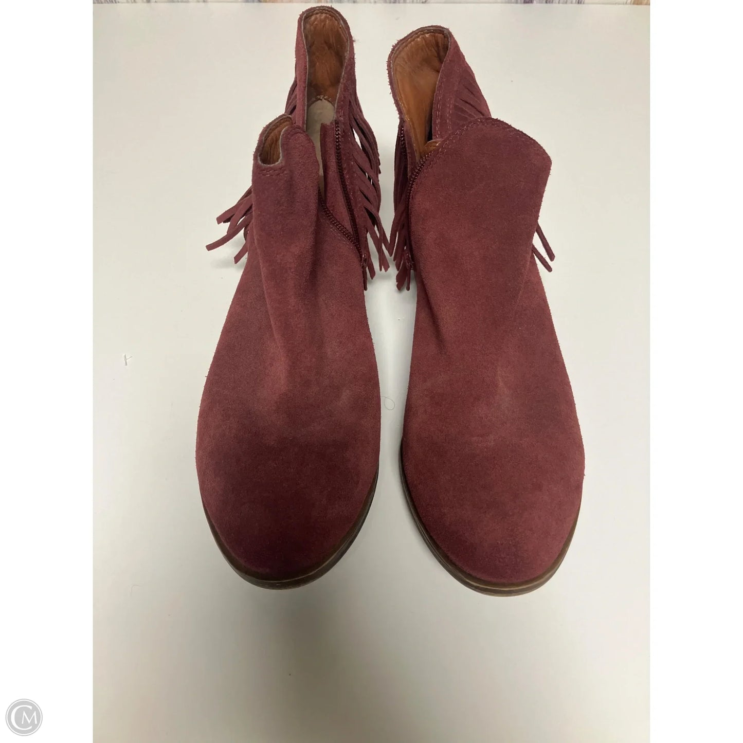 Boots Ankle Heels By Lucky Brand In Pink, Size: 10