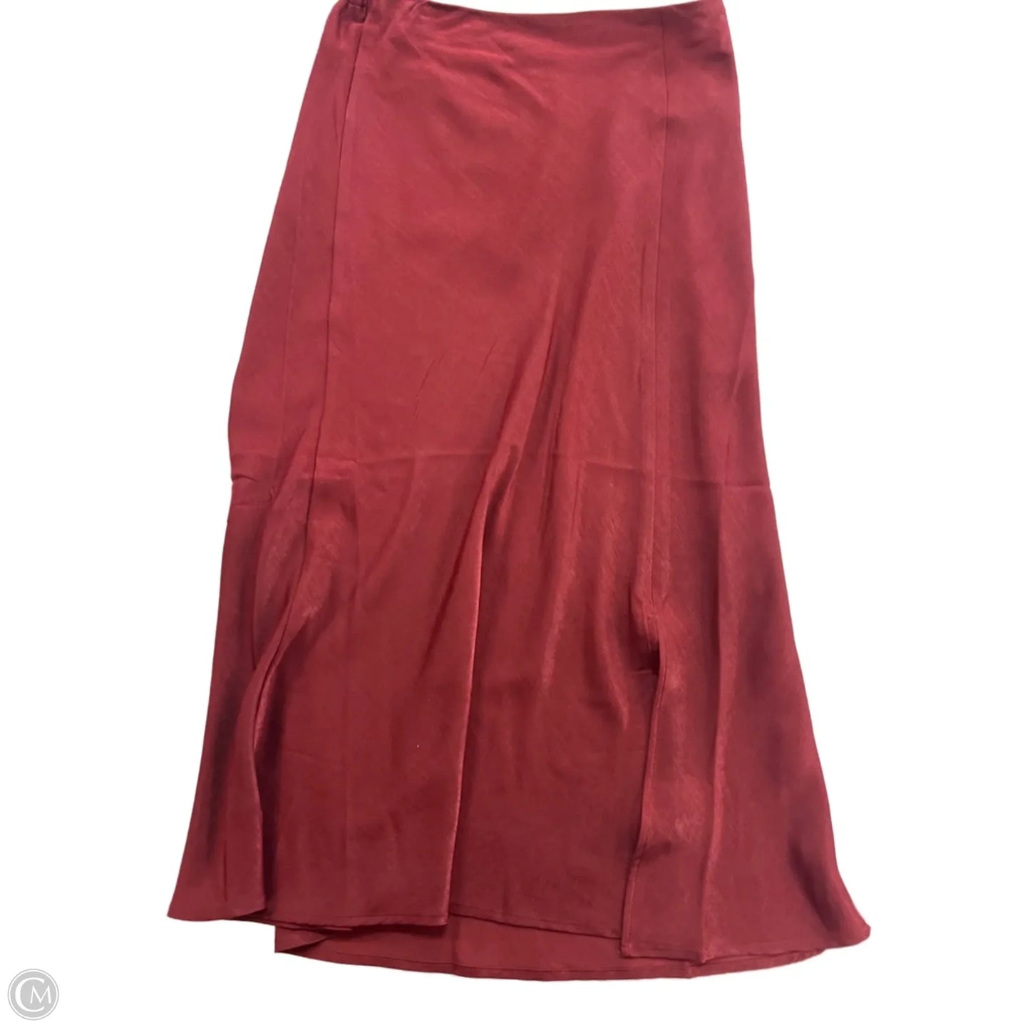 Skirt Midi By Time And Tru In Red, Size: S