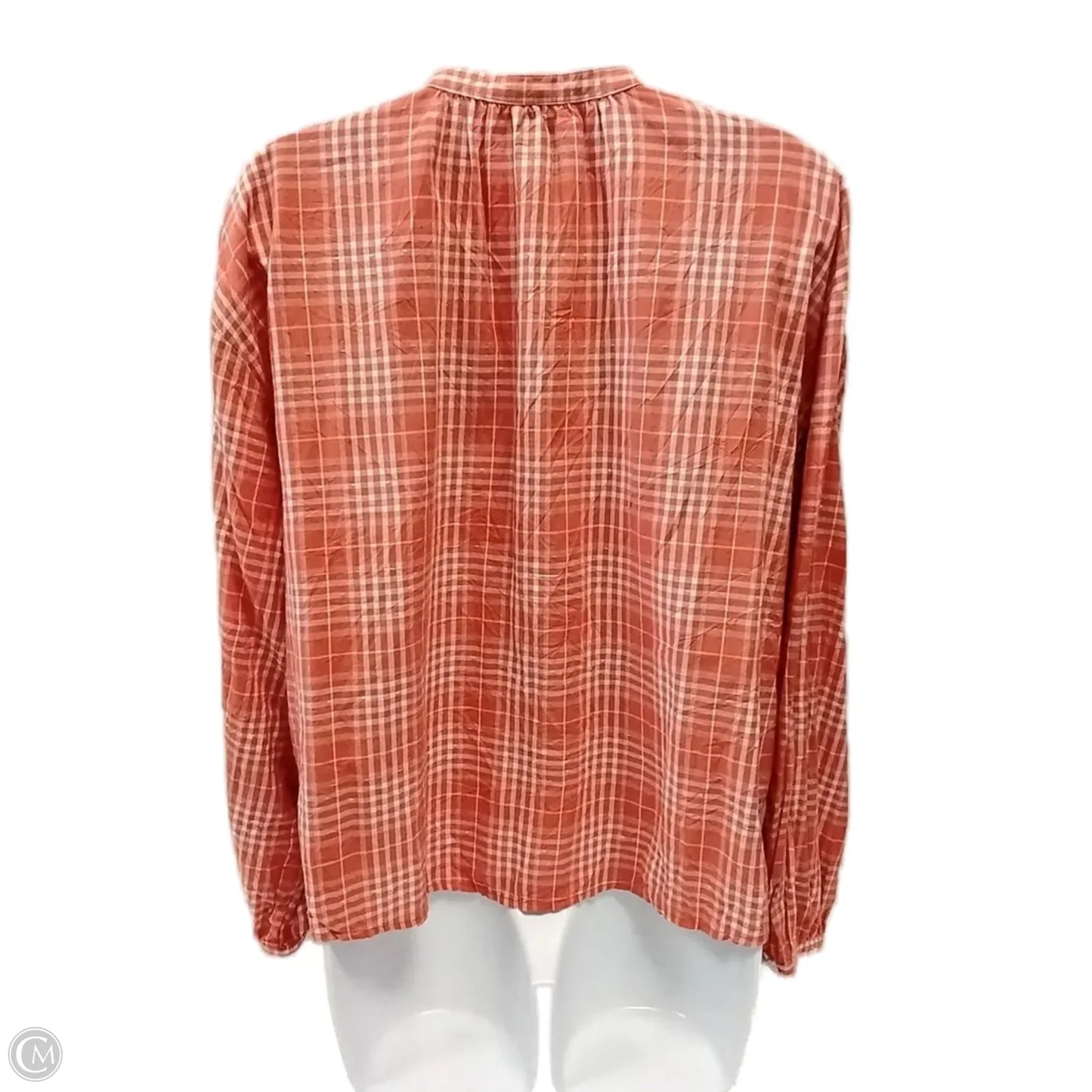 Top Short Sleeve By Universal Thread In Plaid Pattern, Size: Xs
