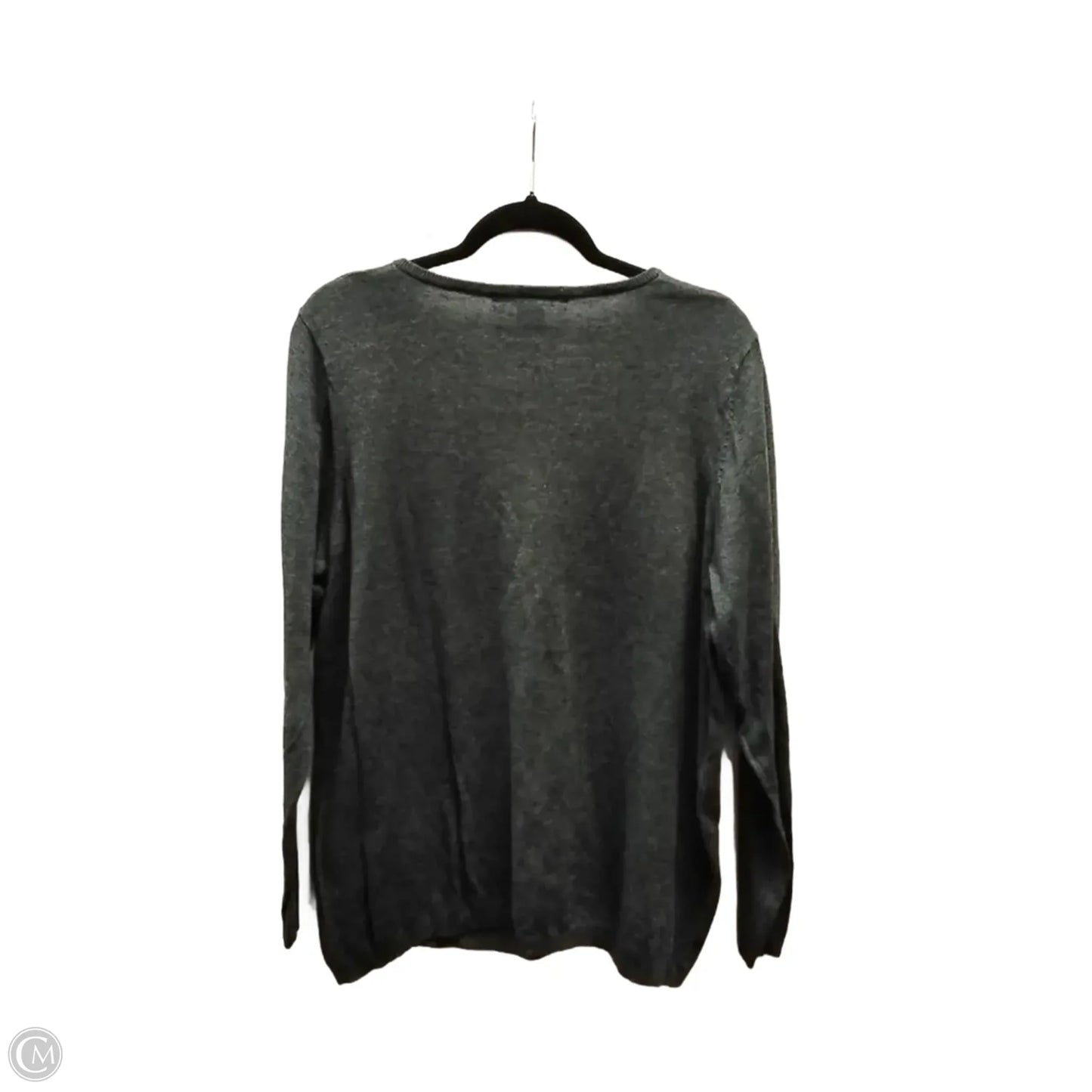 Top Long Sleeve By 89th And Madison In Grey, Size: 1x