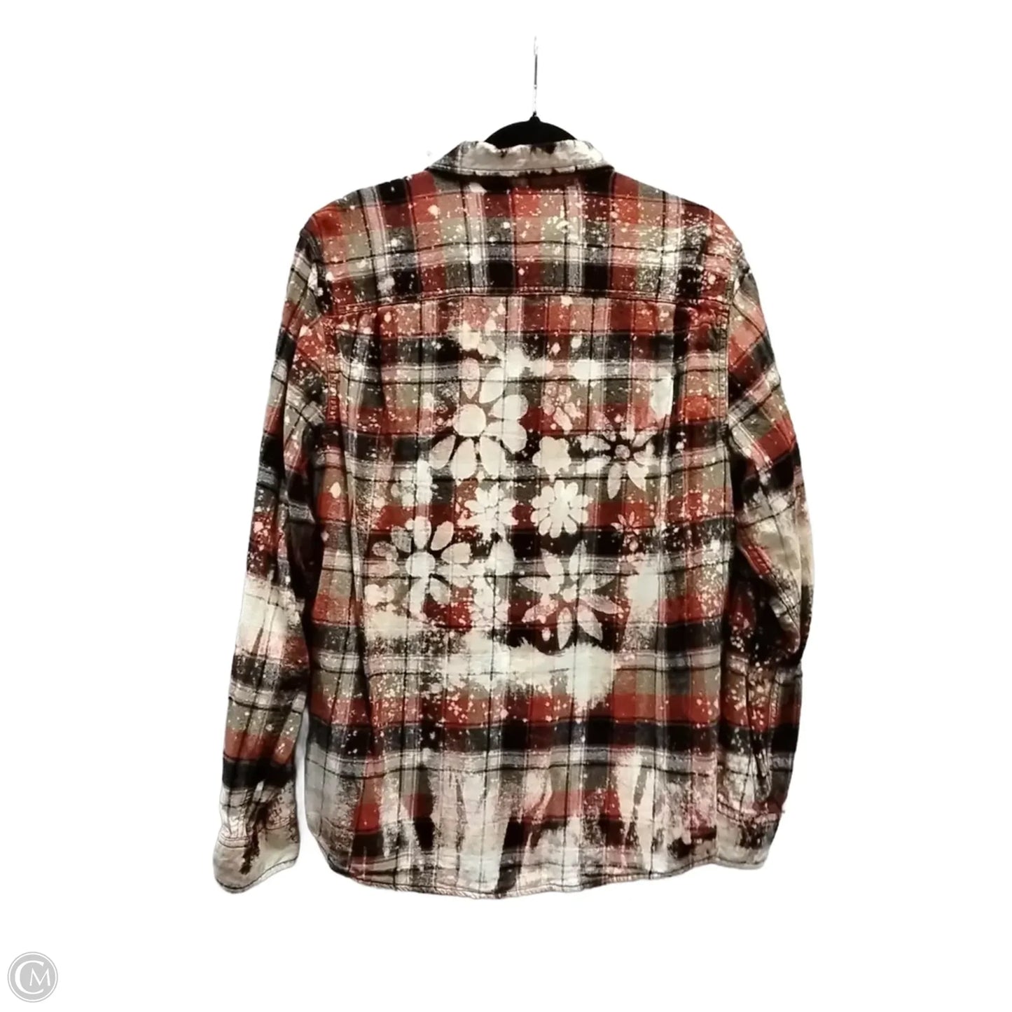 Top Long Sleeve By George In Plaid Pattern, Size: Xl