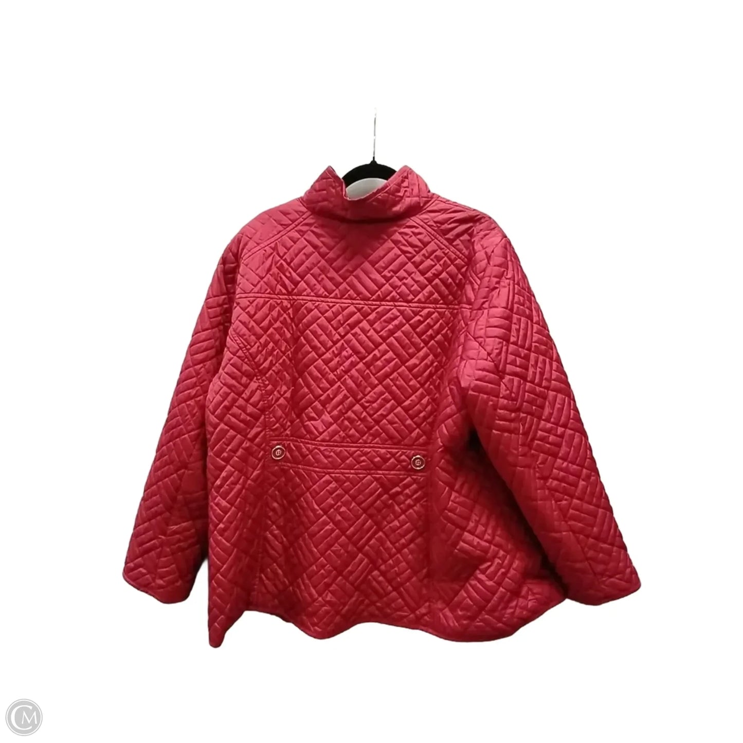 Jacket Puffer & Quilted By Susan Graver In Red, Size: 2x