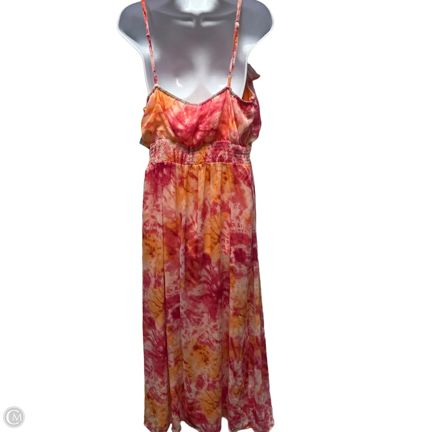 Dress Casual Maxi By Faded Glory In Orange & Pink, Size: 16