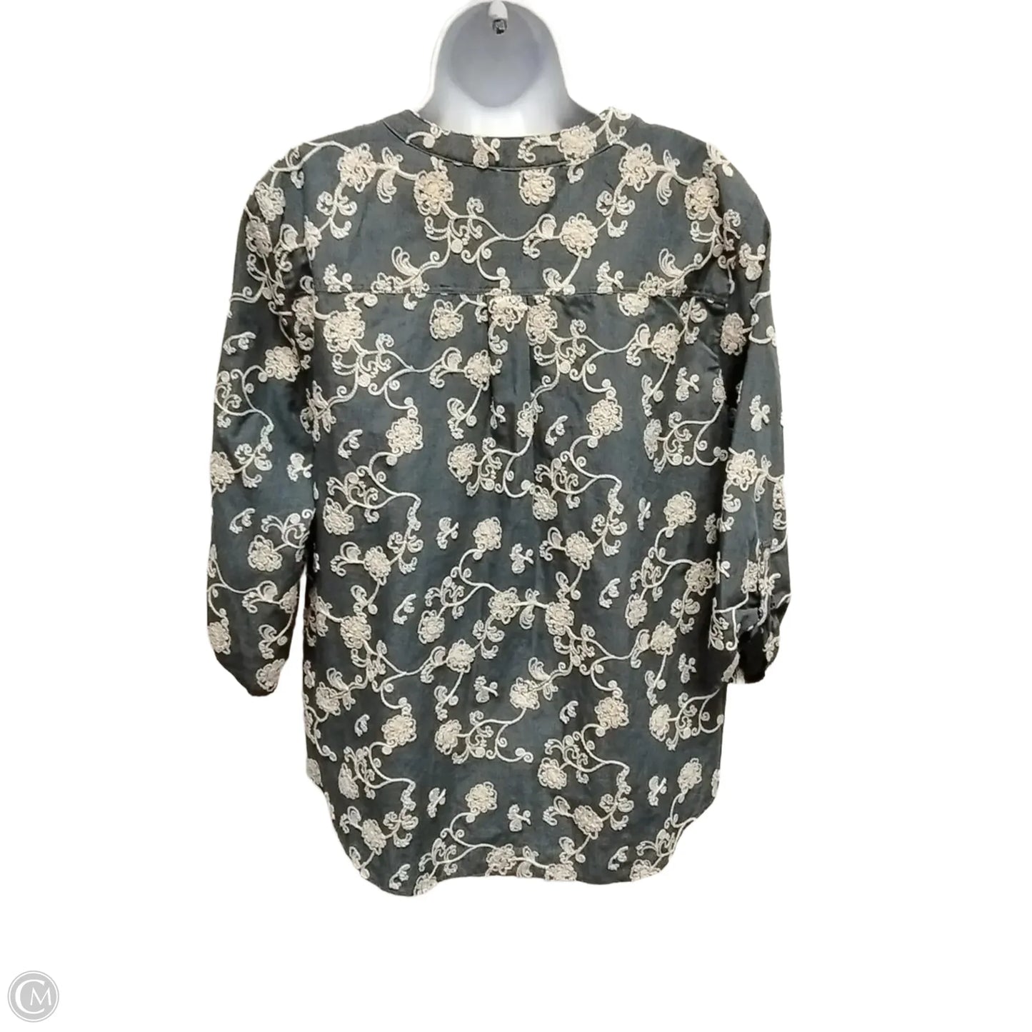 Blouse Long Sleeve By Chicos In Blue, Size: 3