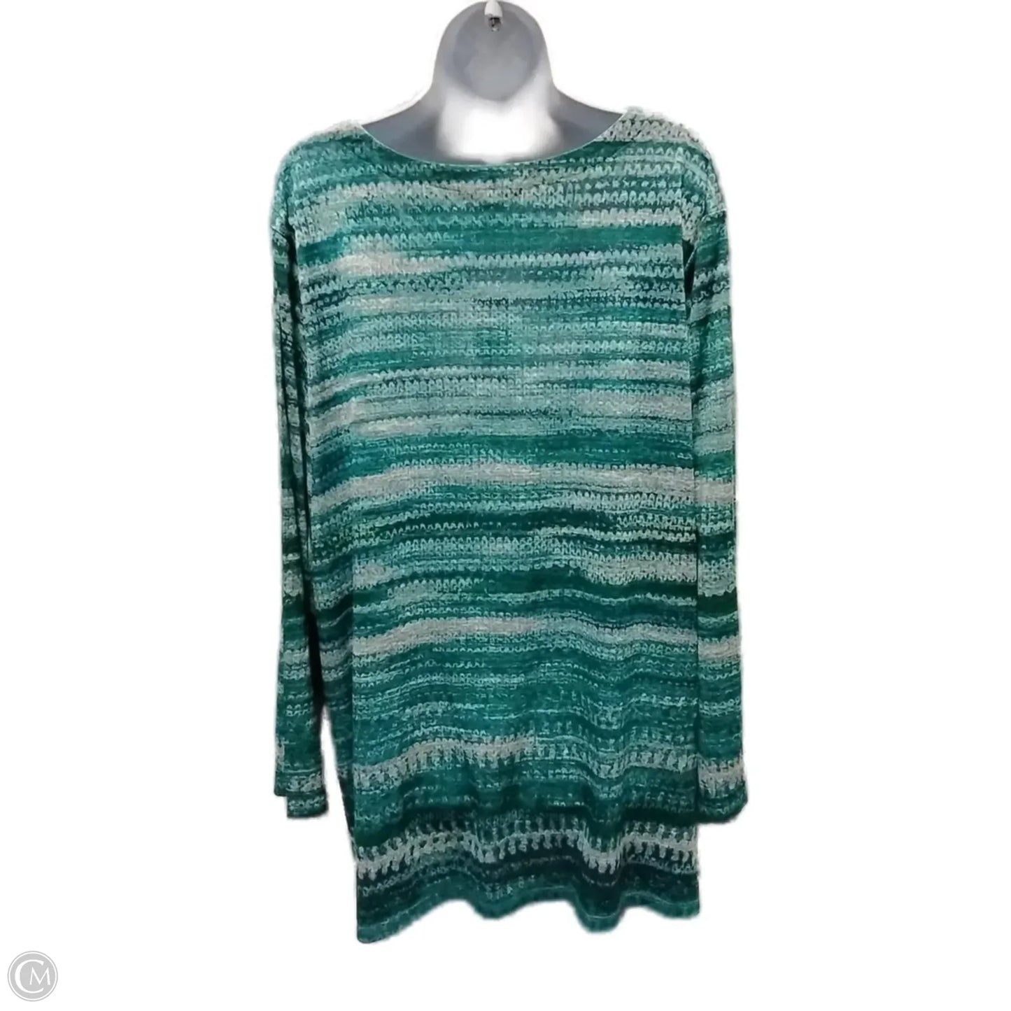 Blouse Long Sleeve By Cj Banks In Blue, Size: 3x