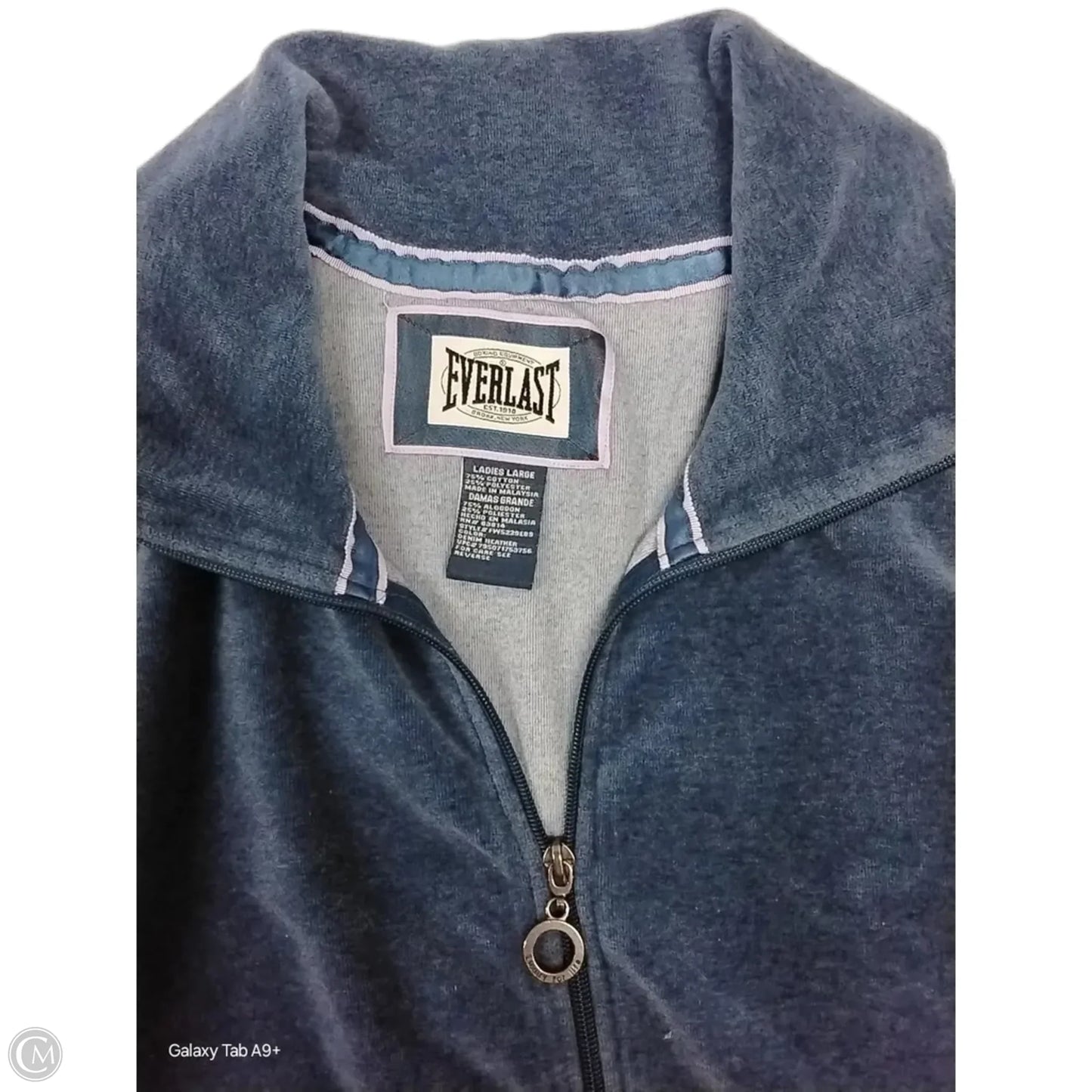 Athletic Sweatshirt Hoodie By Everlast In Blue, Size: L