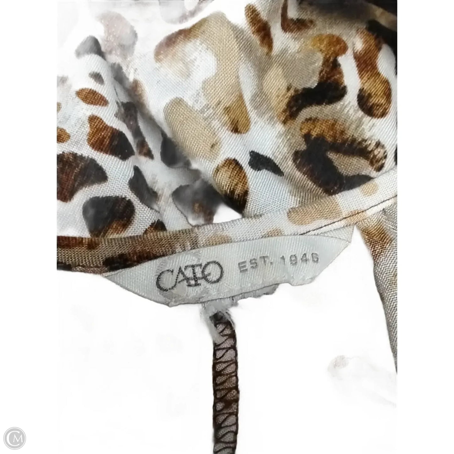 Top Long Sleeve By Cato In Animal Print, Size: Xl