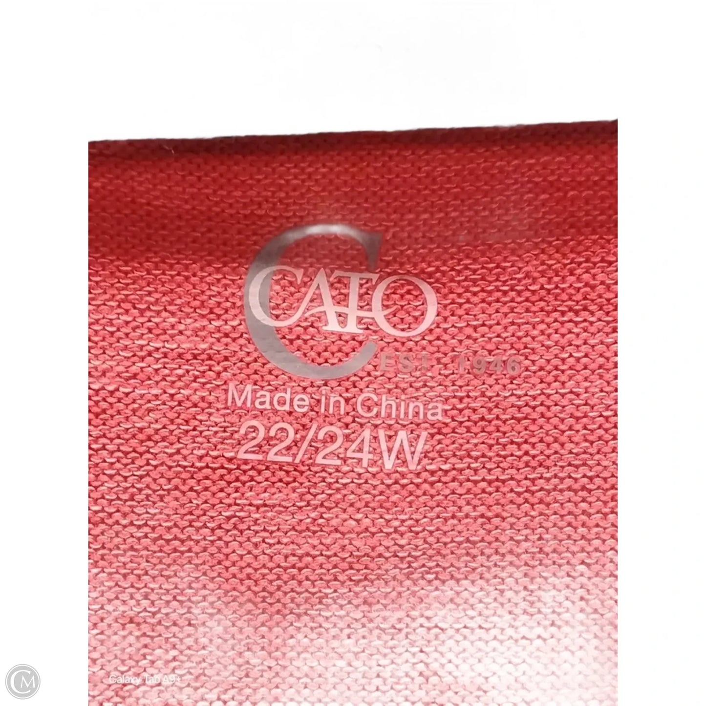 Top Long Sleeve By Cato In Grey & Red, Size: 22