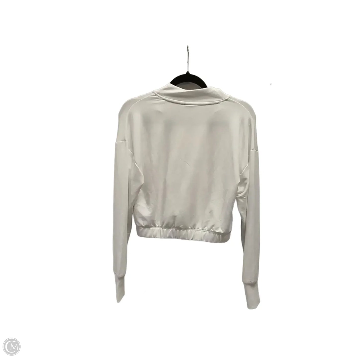 Athletic Top Long Sleeve Collar By Gym Shark In White, Size: S