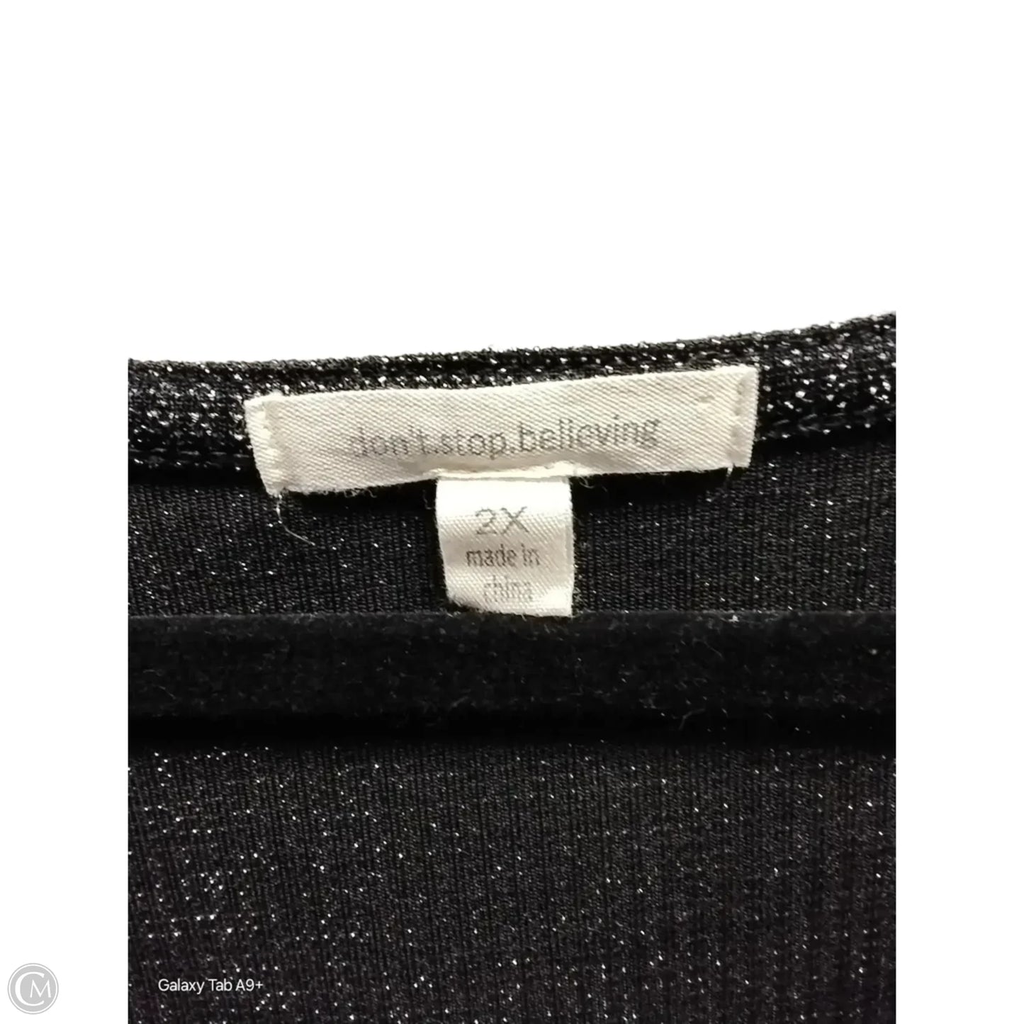 Blouse Long Sleeve By Clothes Mentor In Silver, Size: 2x