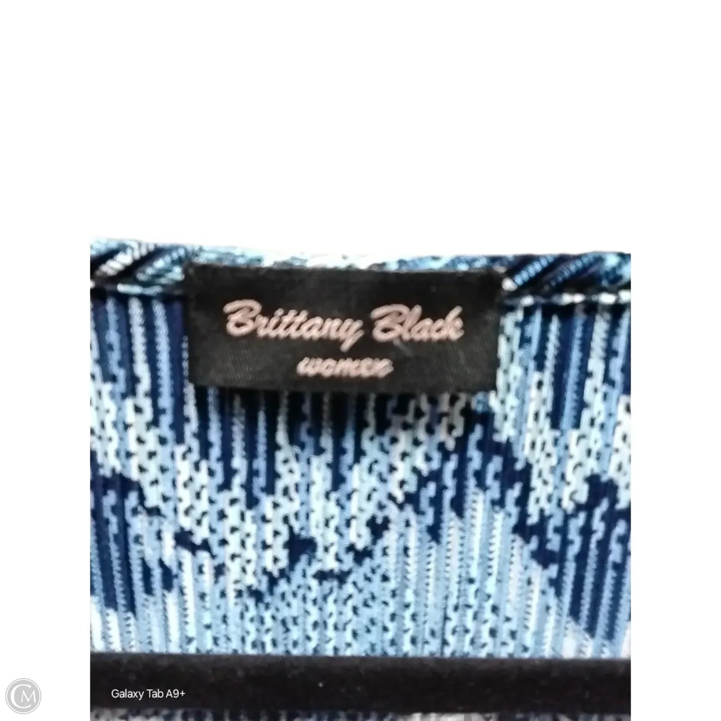 Blouse Short Sleeve By Brixon Ivy In Black & Blue, Size: 1x