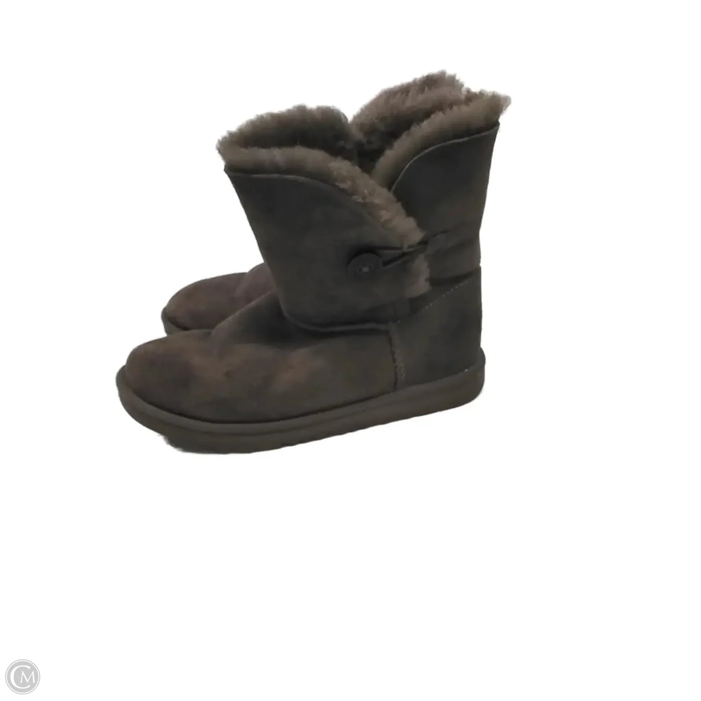 Boots Mid-calf Flats By Ugg In Grey, Size: 5
