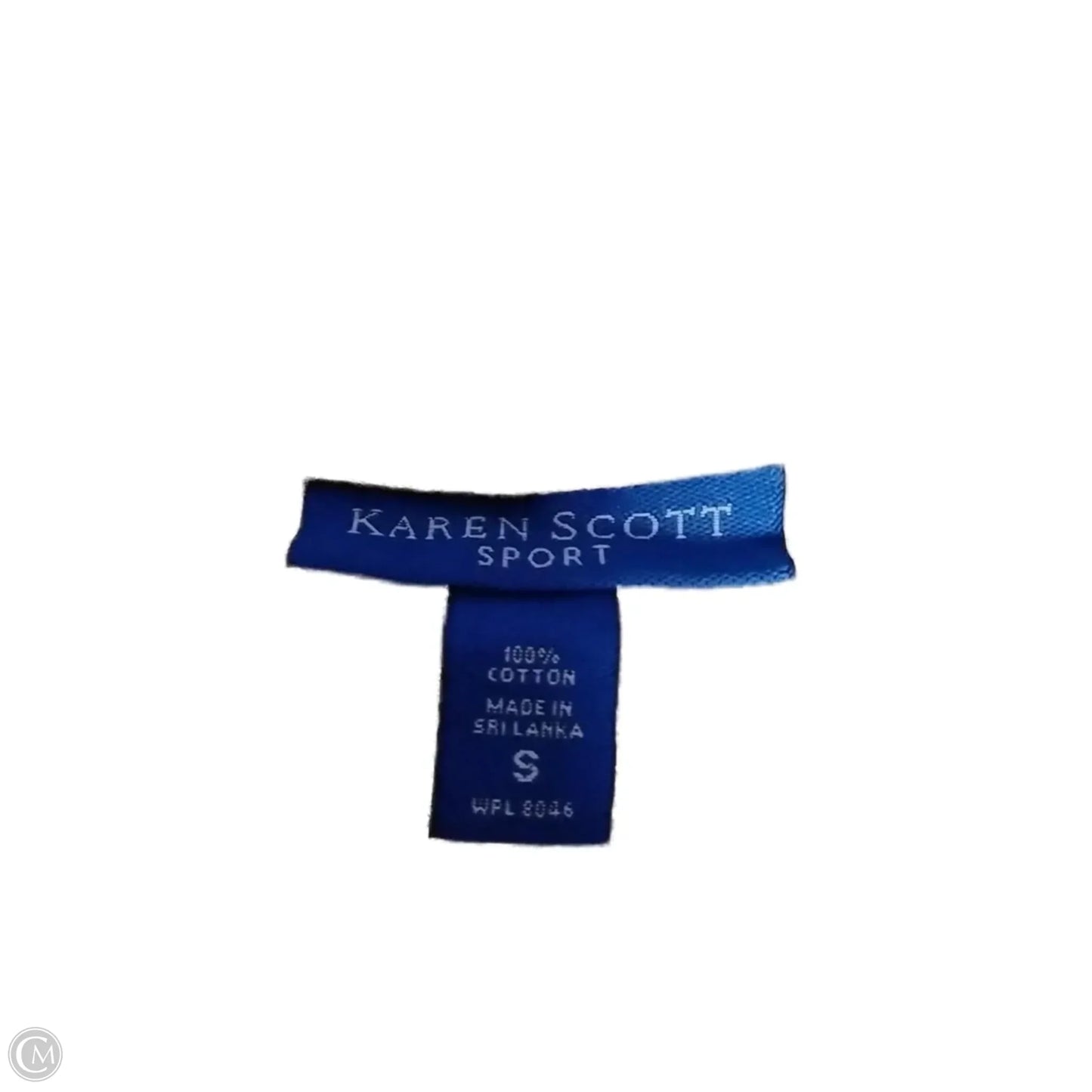 Sweatshirt Collar By Karen Scott In Paisley Print, Size: S