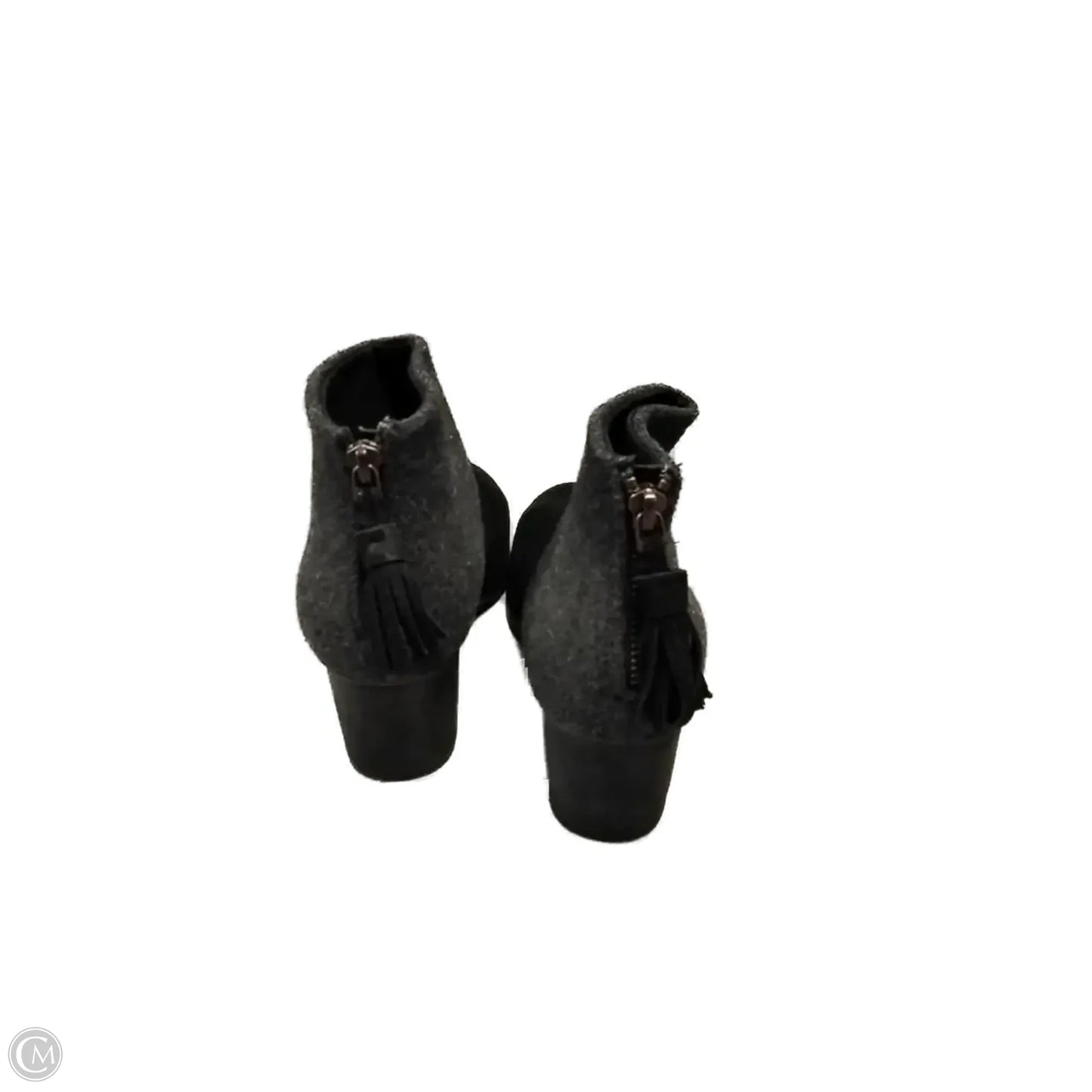 Boots Ankle Heels By Toms In Black & Grey, Size: 8