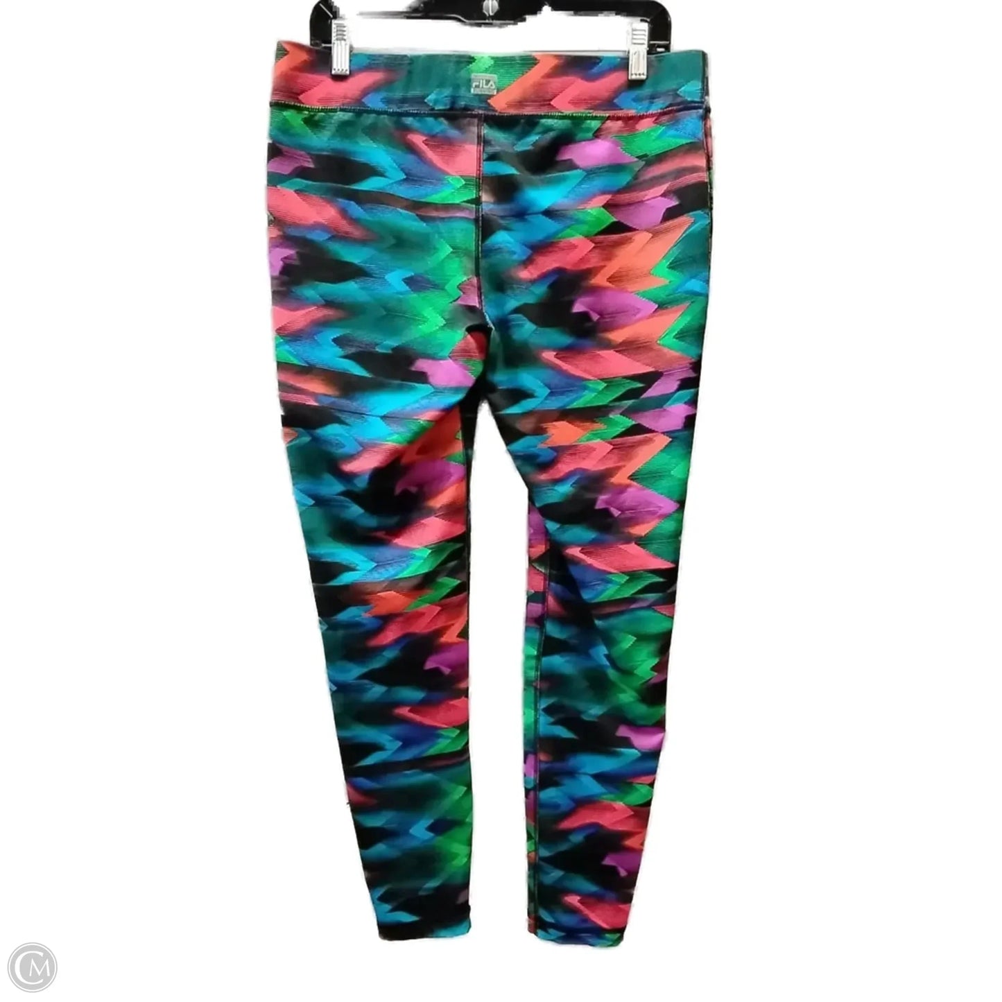 Athletic Leggings By Fila In Rainbow Print, Size: L