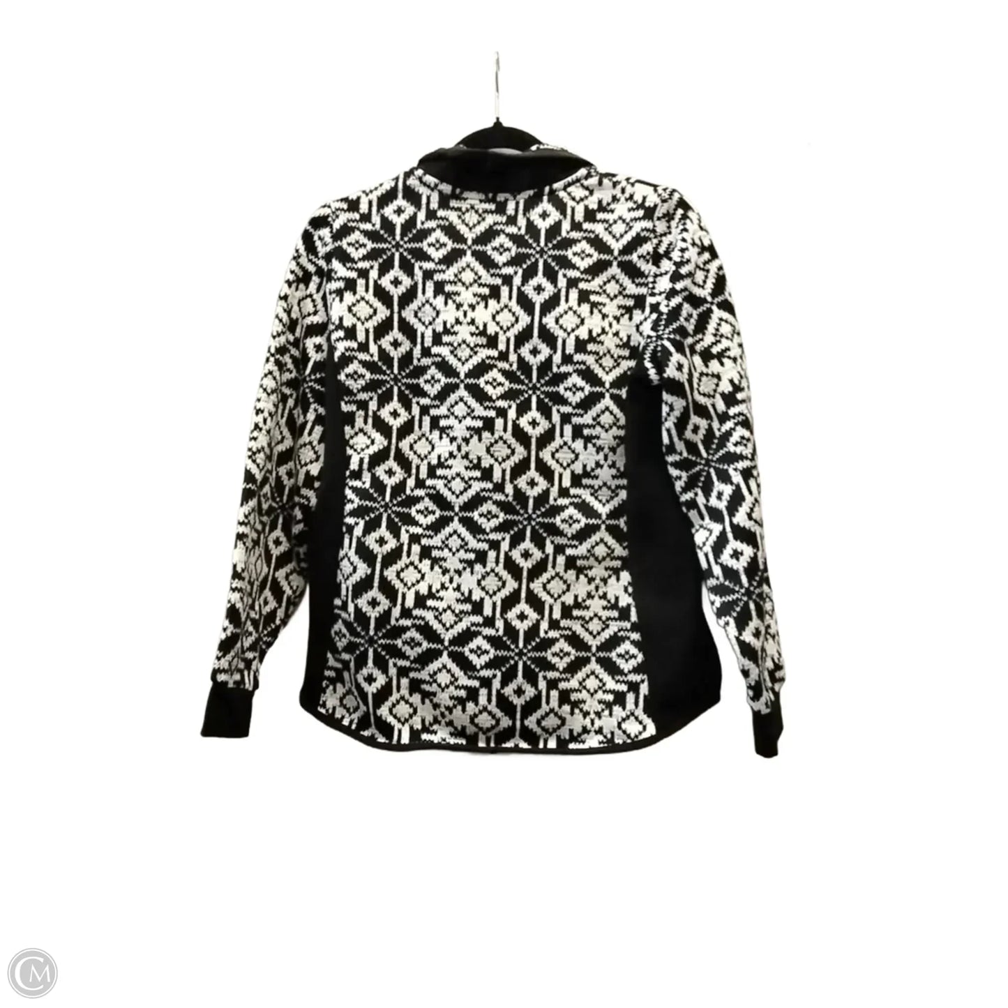 Sweater Cardigan By Talbots In Black & White, Size: Xs