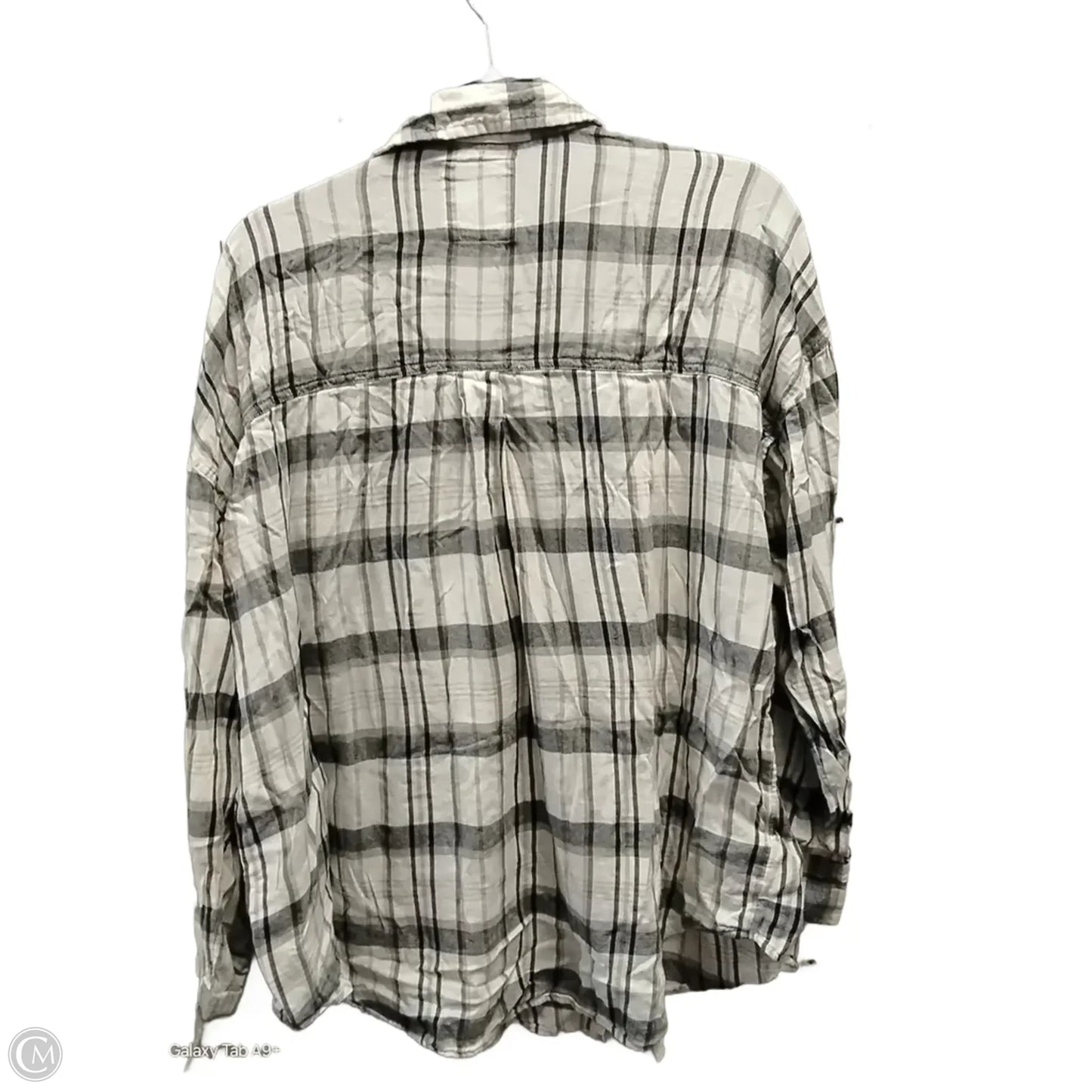 Top Long Sleeve By So In Plaid Pattern, Size: Xl