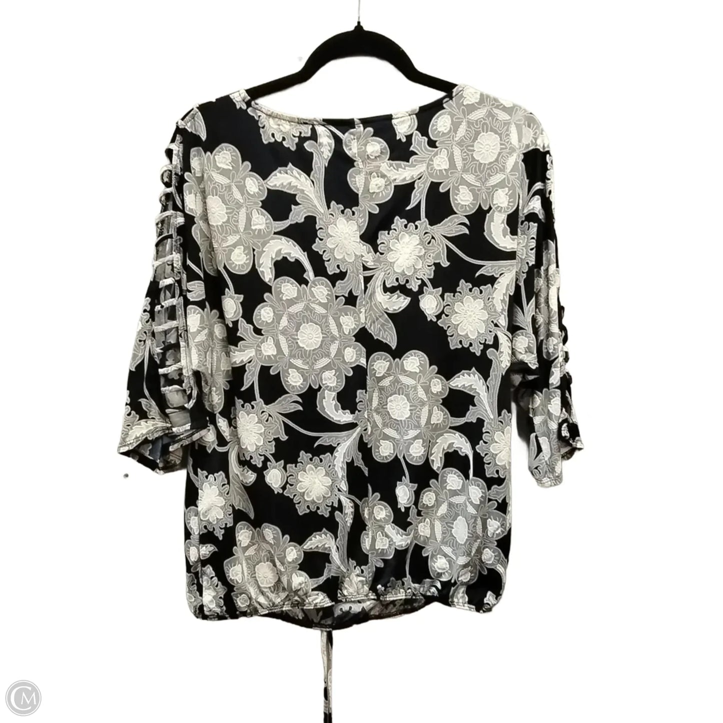Blouse 3/4 Sleeve By Perseption Concept In Floral Print, Size: L
