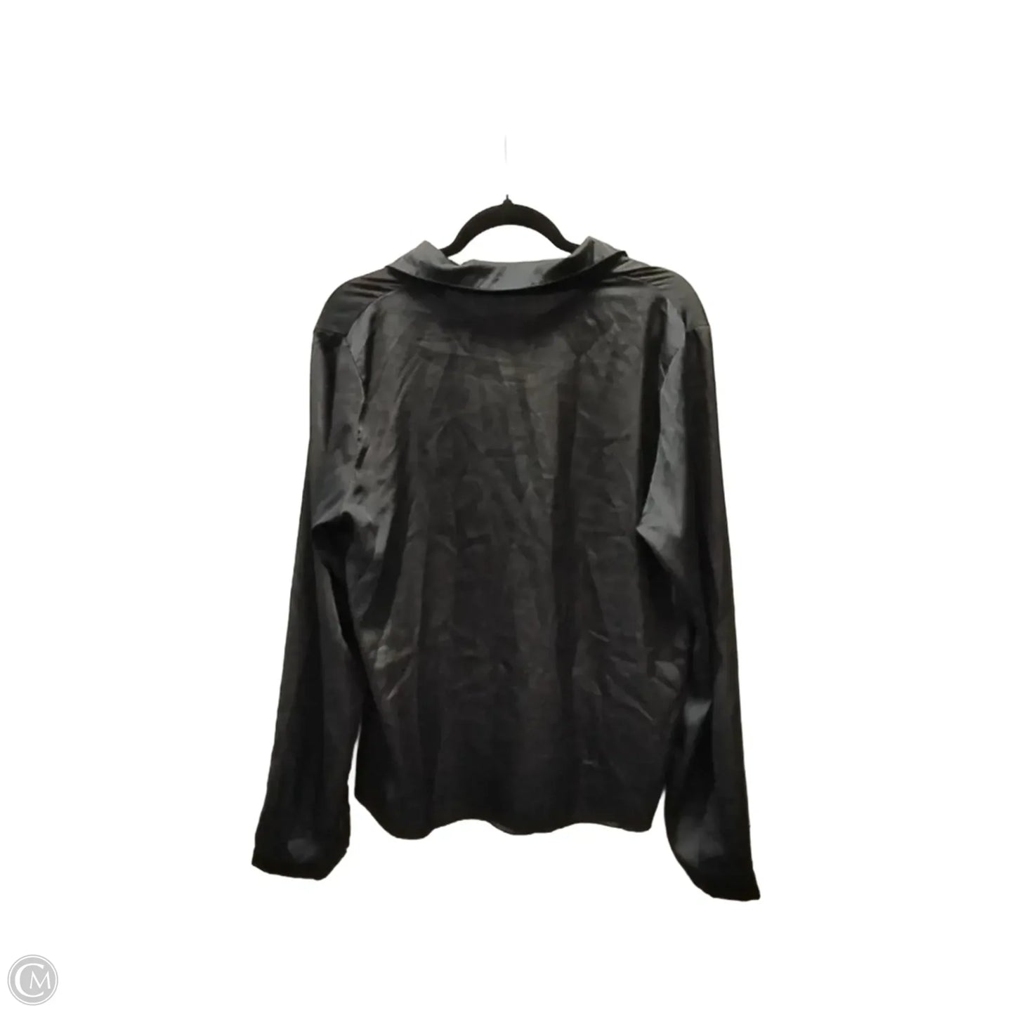 Blouse Long Sleeve By Shein In Black, Size: Xl