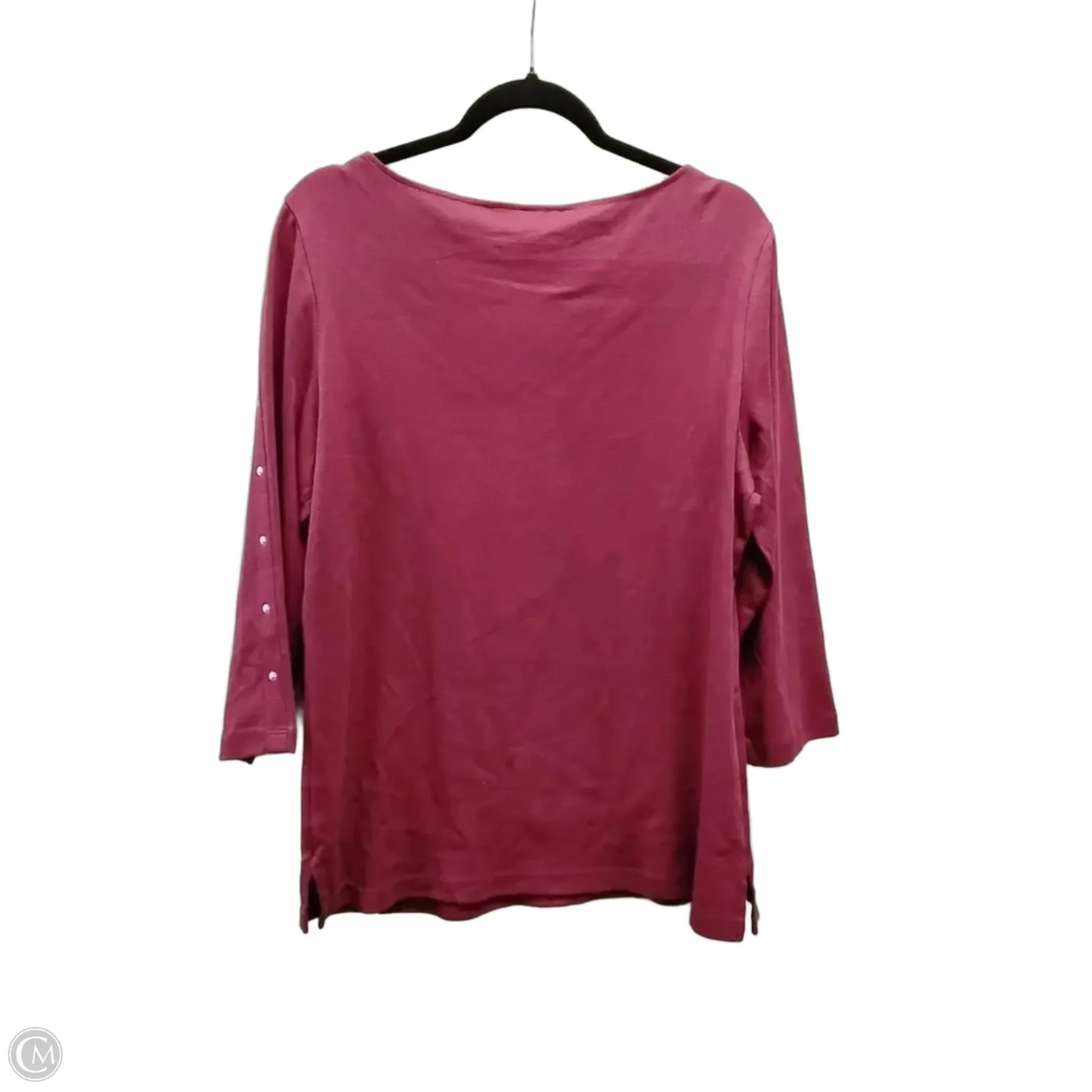 Top Long Sleeve By Karen Scott In Purple, Size: L
