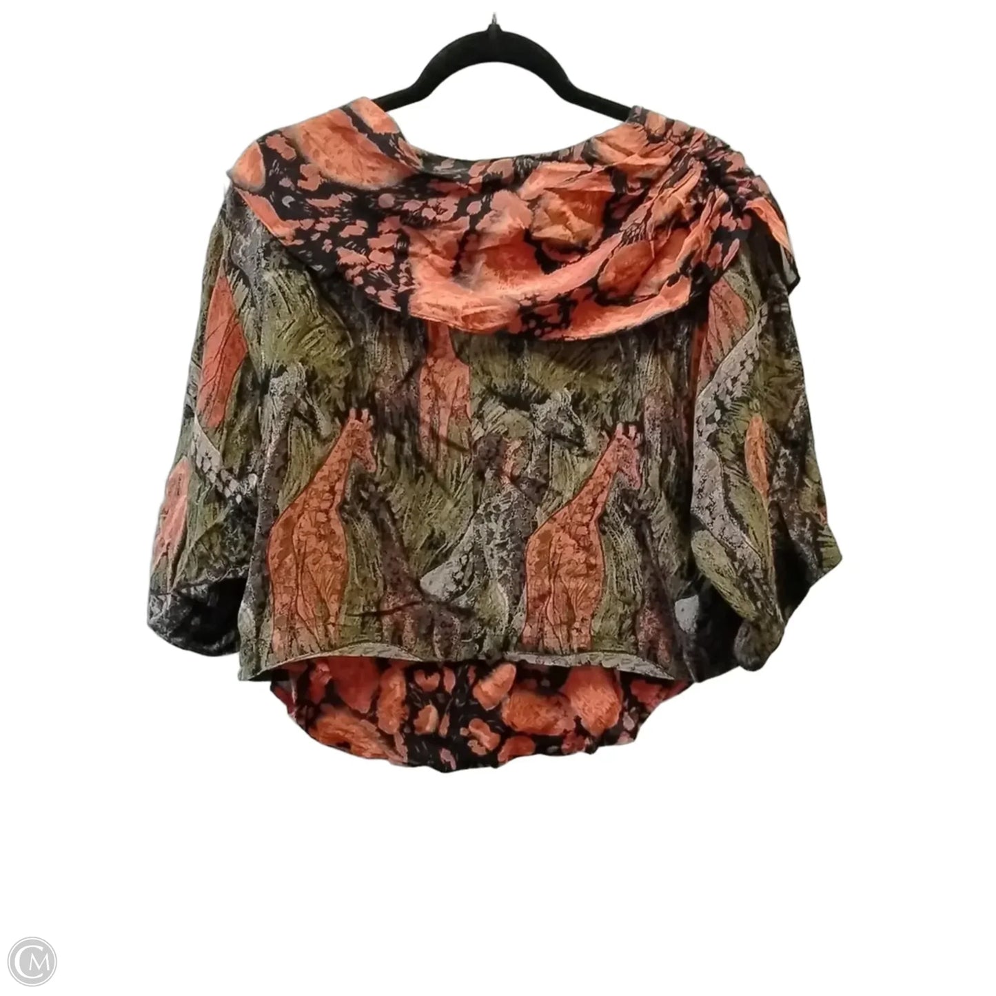 Top Long Sleeve By Platinum In Animal Print, Size: M