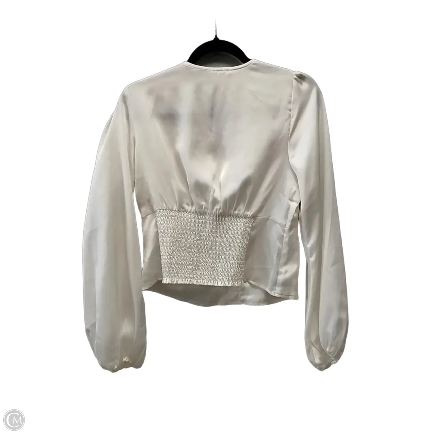 Top Long Sleeve By Abercrombie And Fitch In Cream, Size: M