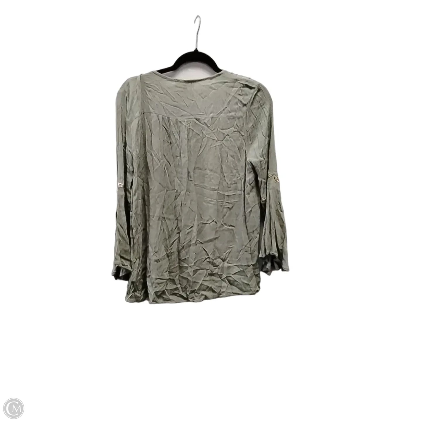 Blouse Long Sleeve By Entro In Green, Size: S