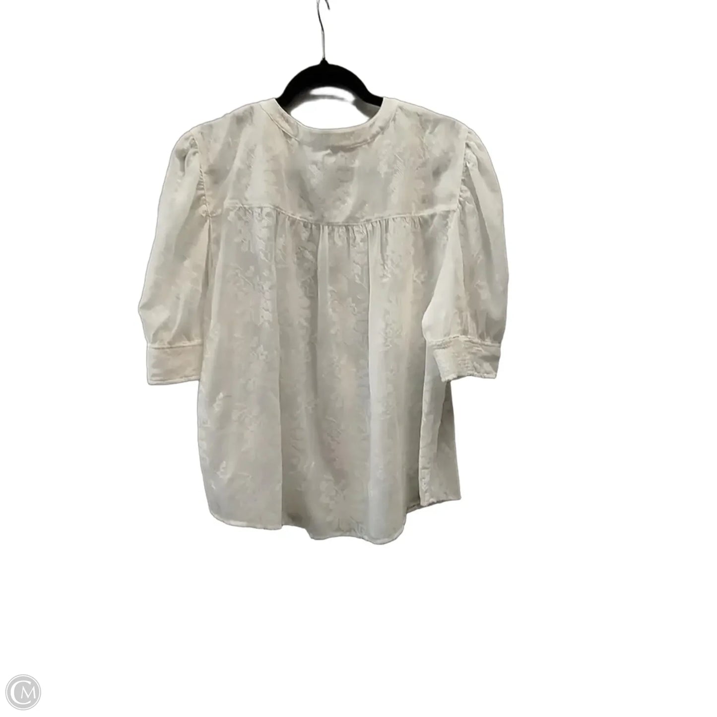 Blouse Long Sleeve By Chicos In Ivory, Size: Xl