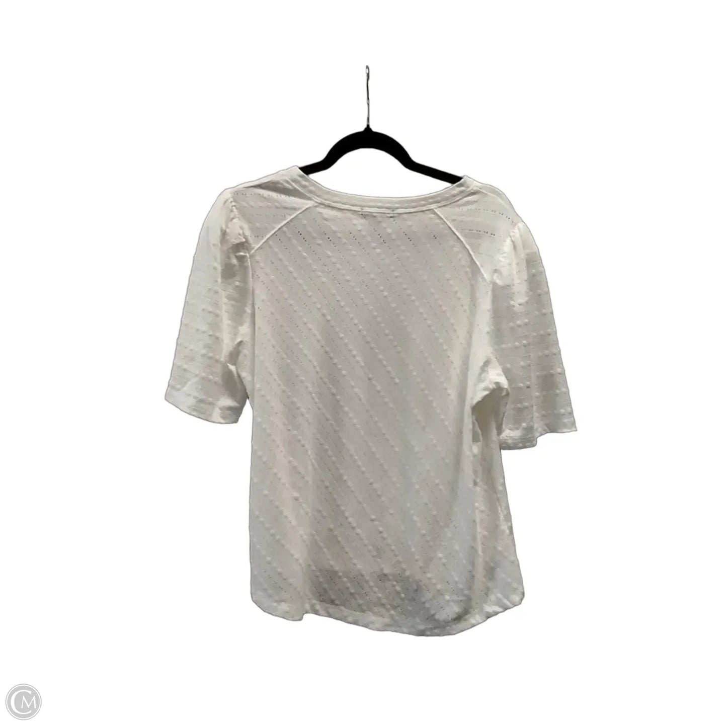 Top Short Sleeve By Democracy In White, Size: Xl