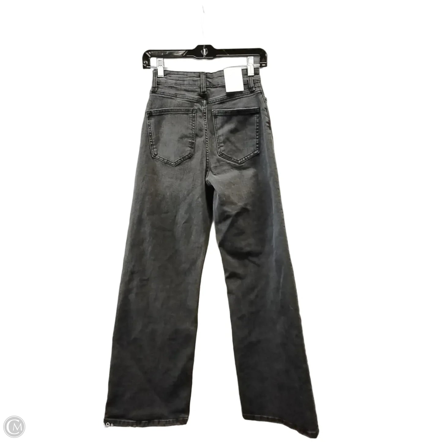 Jeans Wide Leg By Zara In Grey Denim, Size: 2