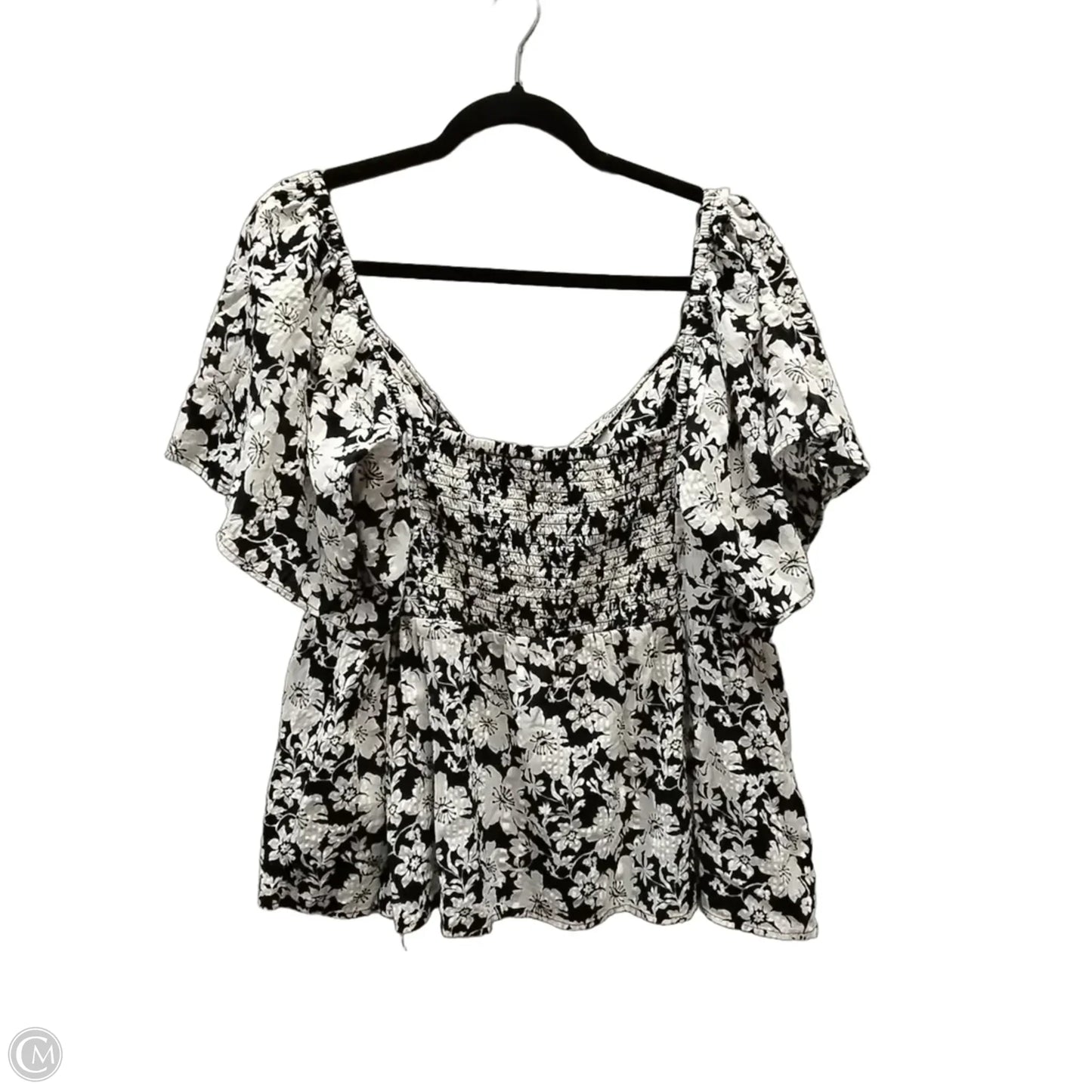 Blouse Short Sleeve By Loft In Floral Print, Size: Xl