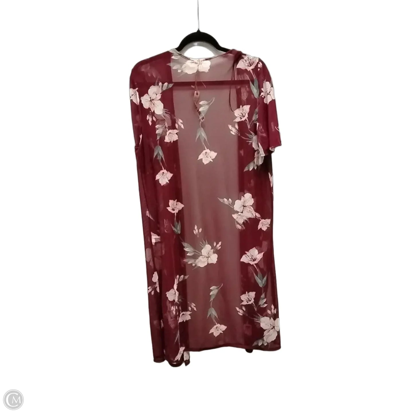 Cardigan By Clothes Mentor In Floral Print, Size: L