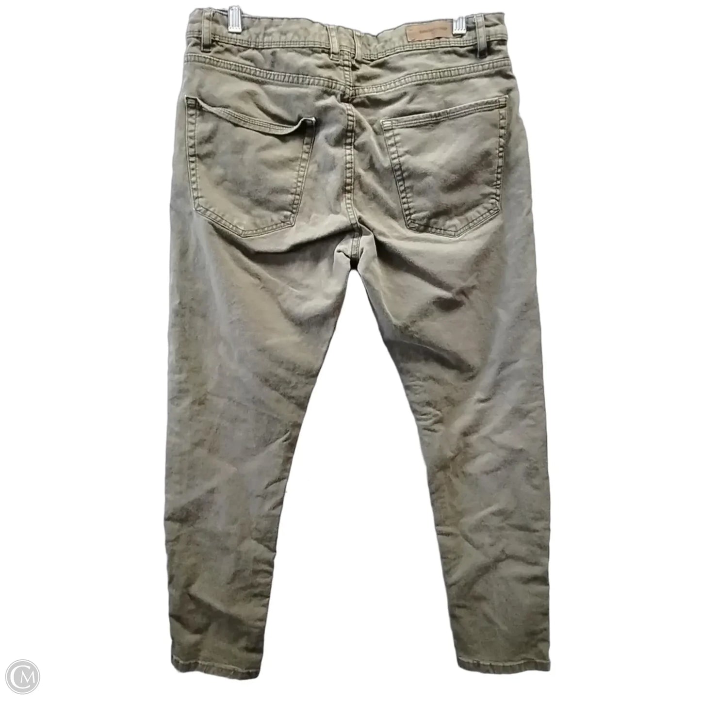 Jeans Straight By Zara In Green Denim, Size: 14