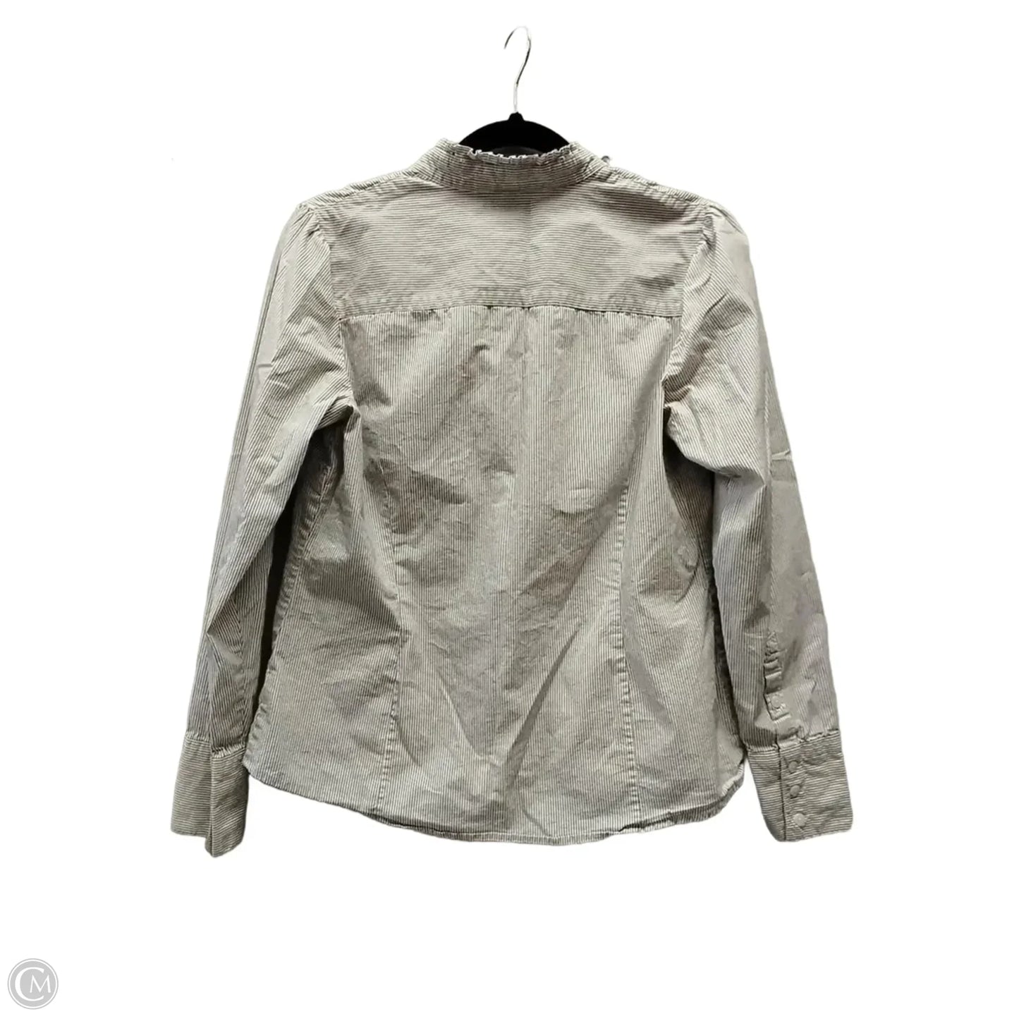 Top Long Sleeve By St Johns Bay In Striped Pattern, Size: M