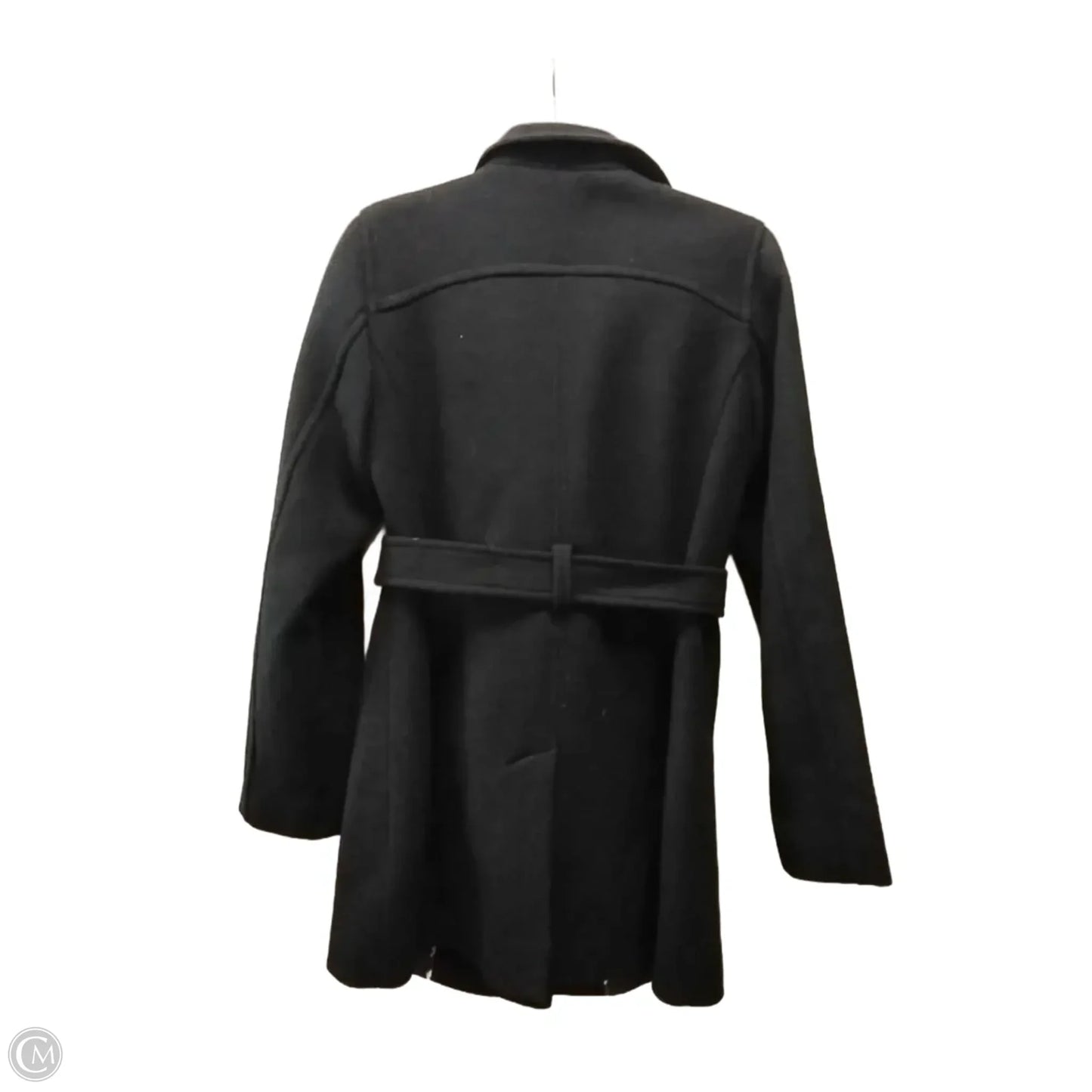 Coat Trench Coat By Ellen Tracy In Black, Size: 4