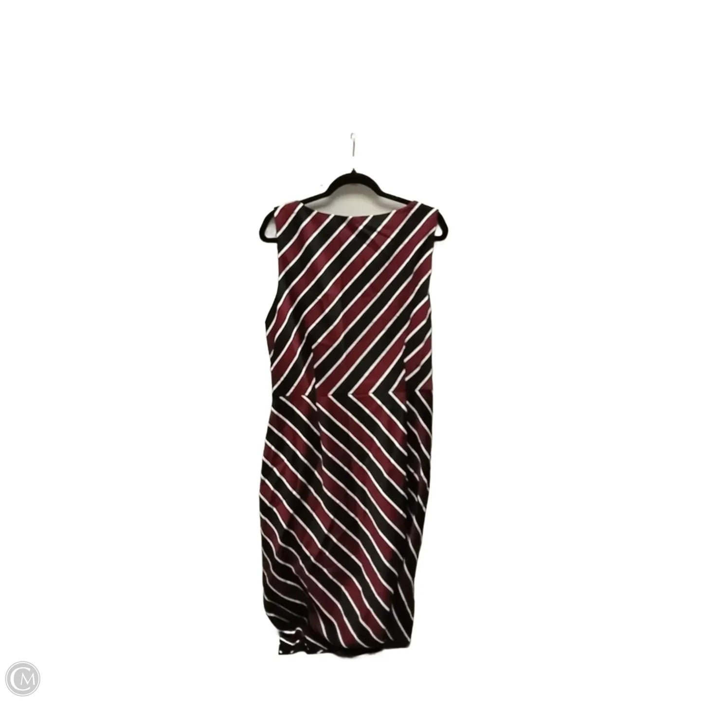 Dress Party Midi By New York And Co In Striped Pattern, Size: 16