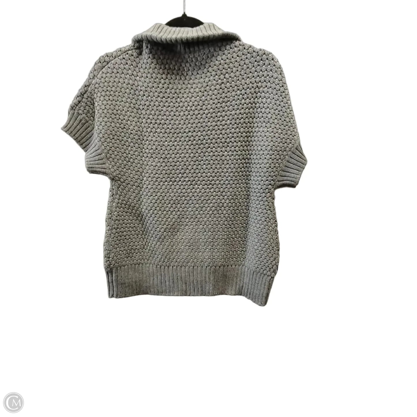 Sweater Short Sleeve By Banana Republic In Grey, Size: M